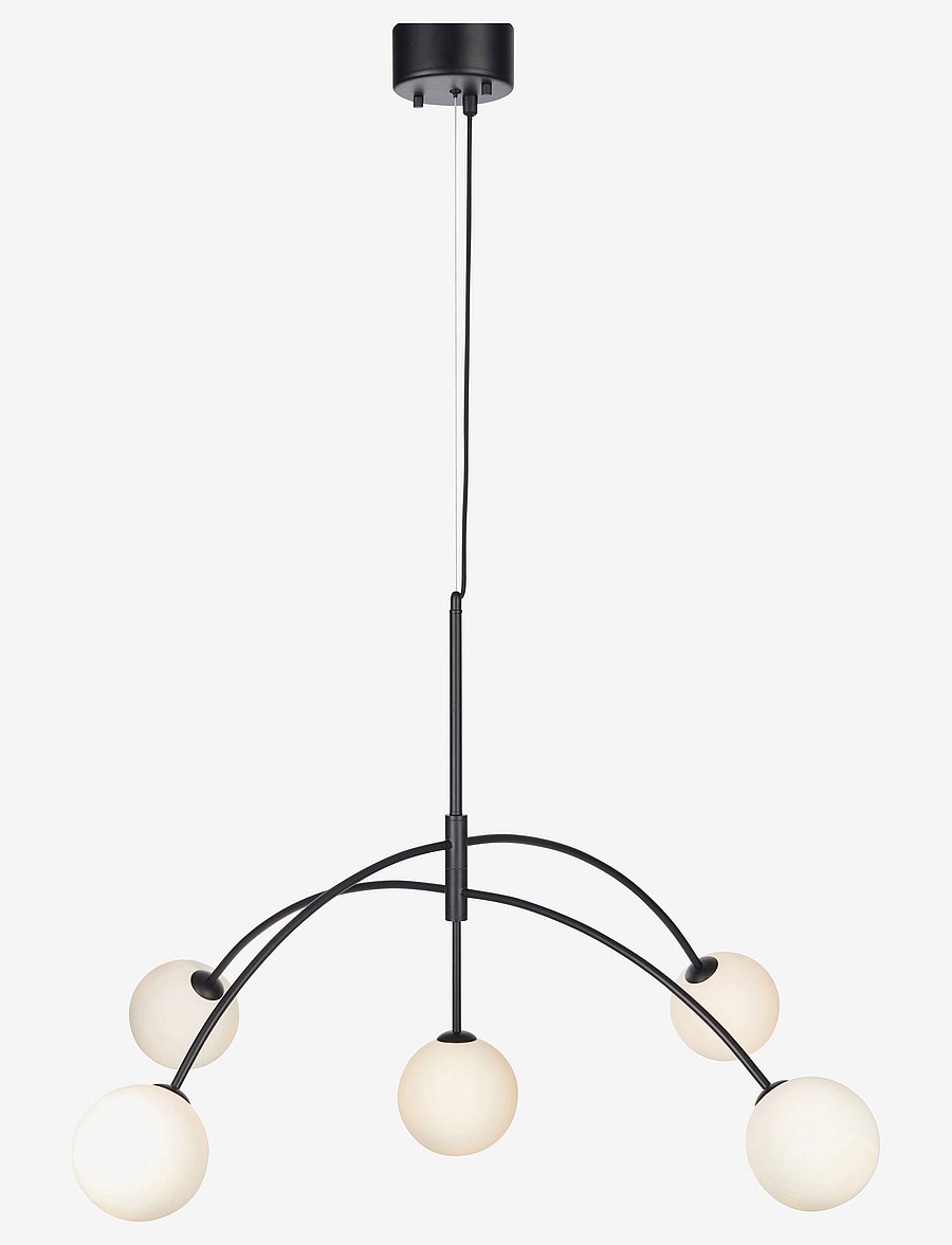 Markslöjd Lighting - HEAVEN Pendant 5L Black/Opal - rippvalgustid - black/opal - 1