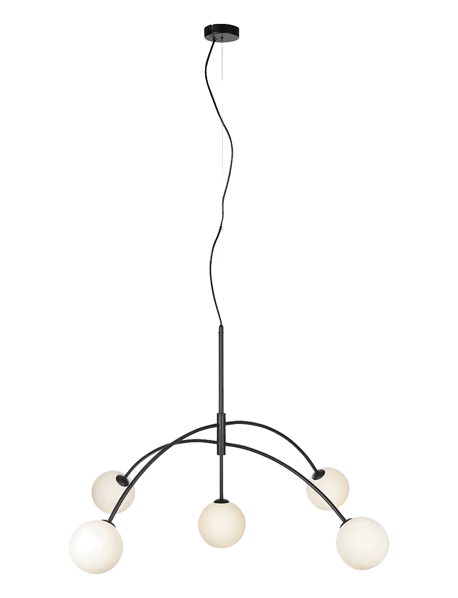 Markslöjd Lighting - HEAVEN Pendant 5L Black/Opal - rippvalgustid - black/opal - 2