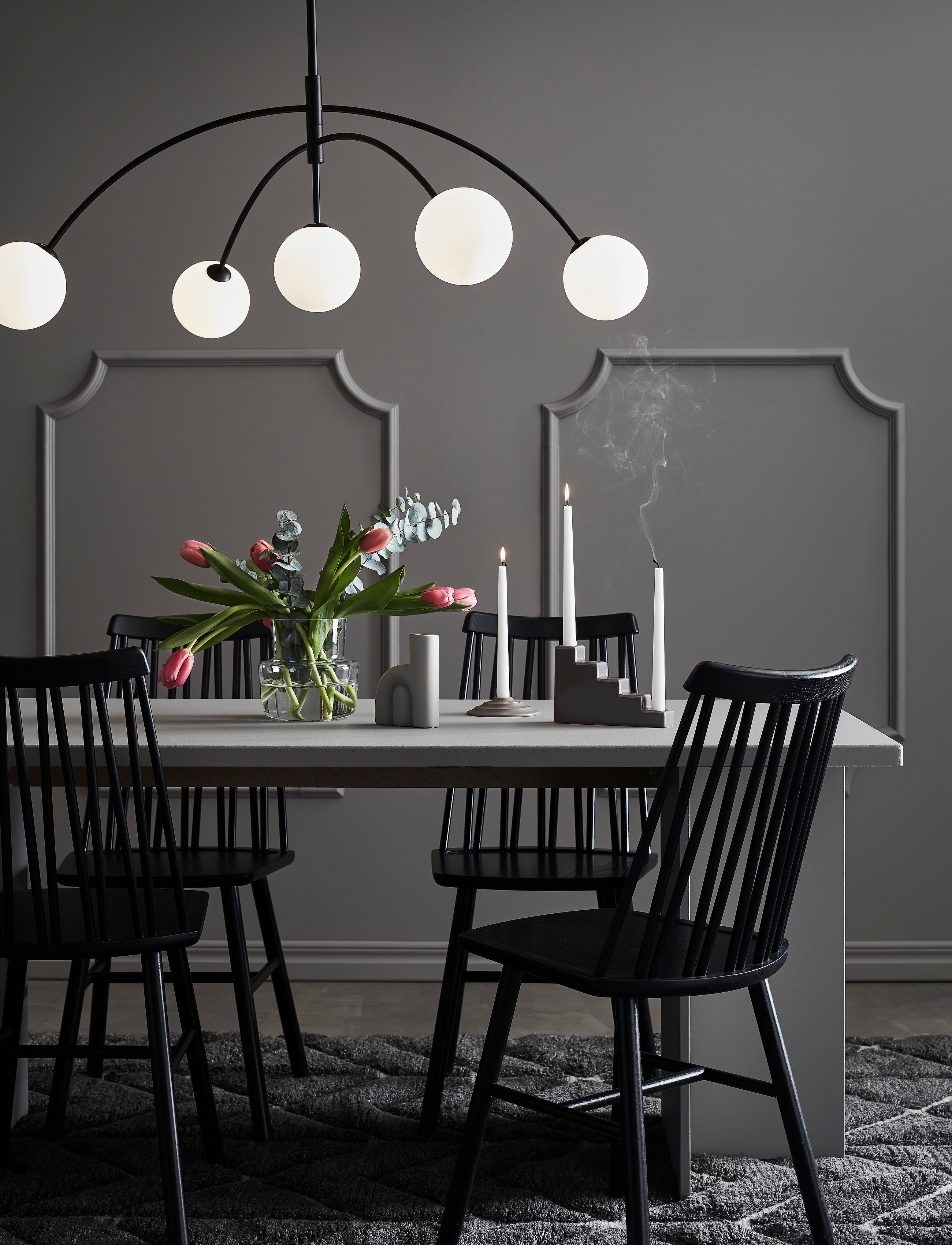 Markslöjd Lighting - HEAVEN Pendant 5L Black/Opal - pendant lamps - black/opal - 2