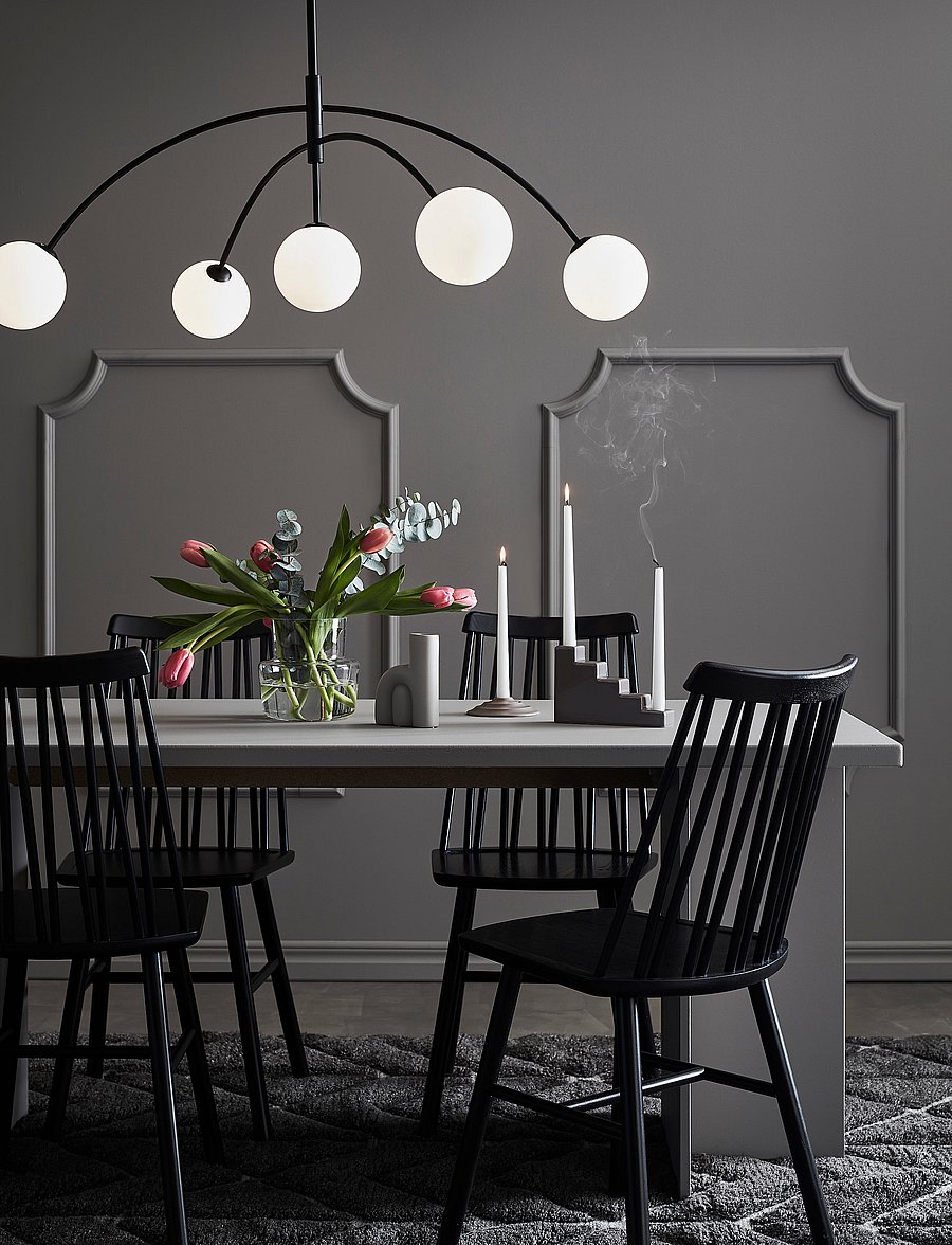 Markslöjd Lighting - HEAVEN Pendant 5L Black/Opal - rippvalgustid - black/opal - 3