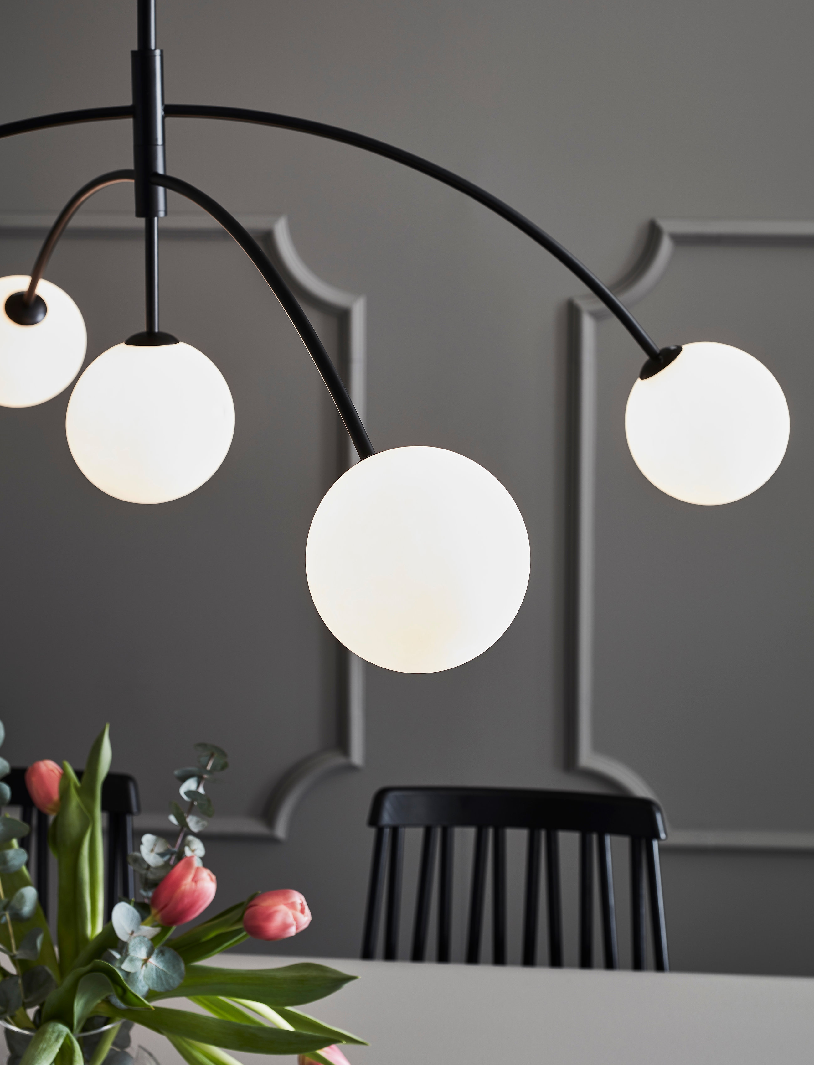 Markslöjd Lighting - HEAVEN Pendant 5L Black/Opal - pendant lamps - black/opal - 3