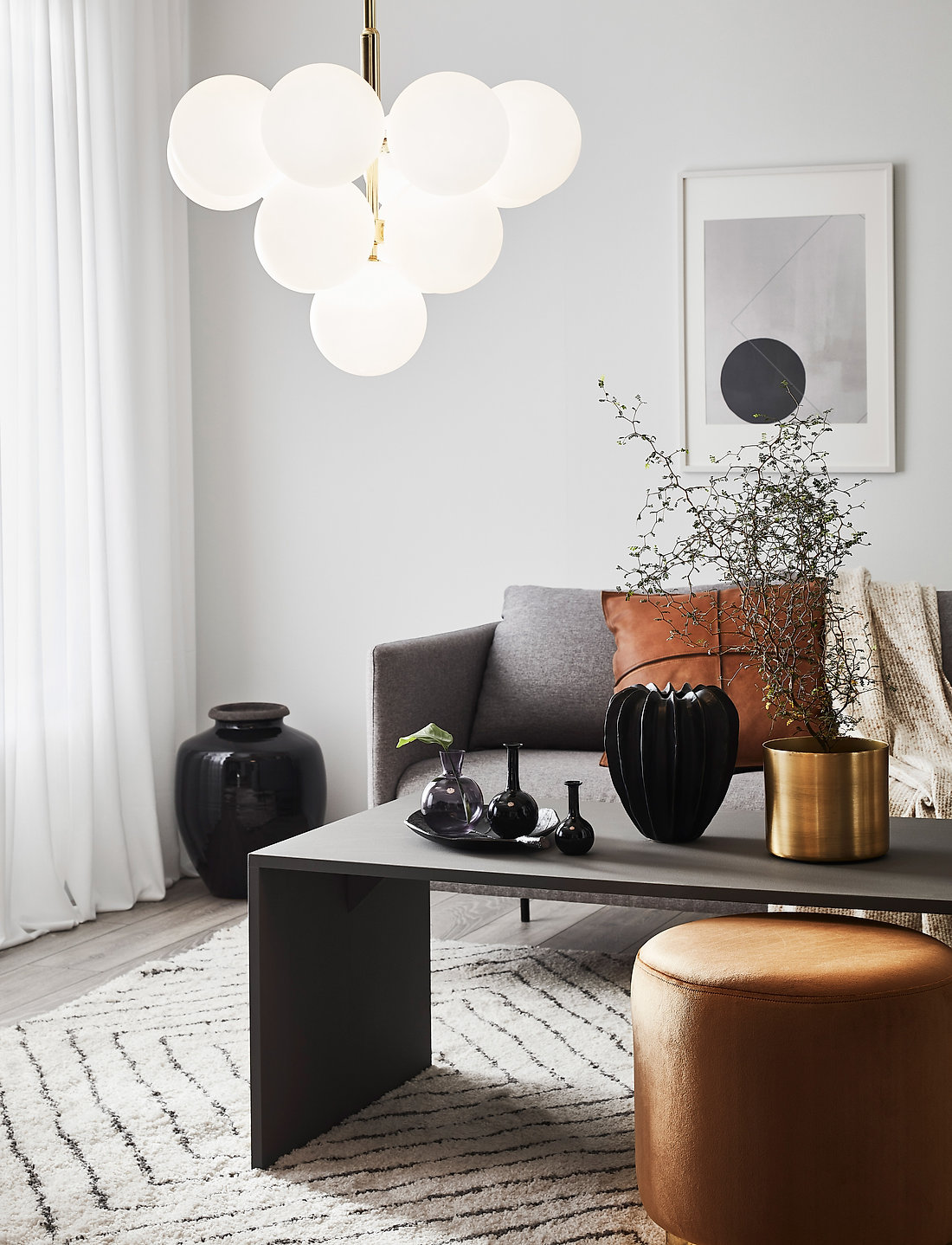 Markslöjd Lighting - MERLOT Pendant Lamp - pendler - brass/white - 1