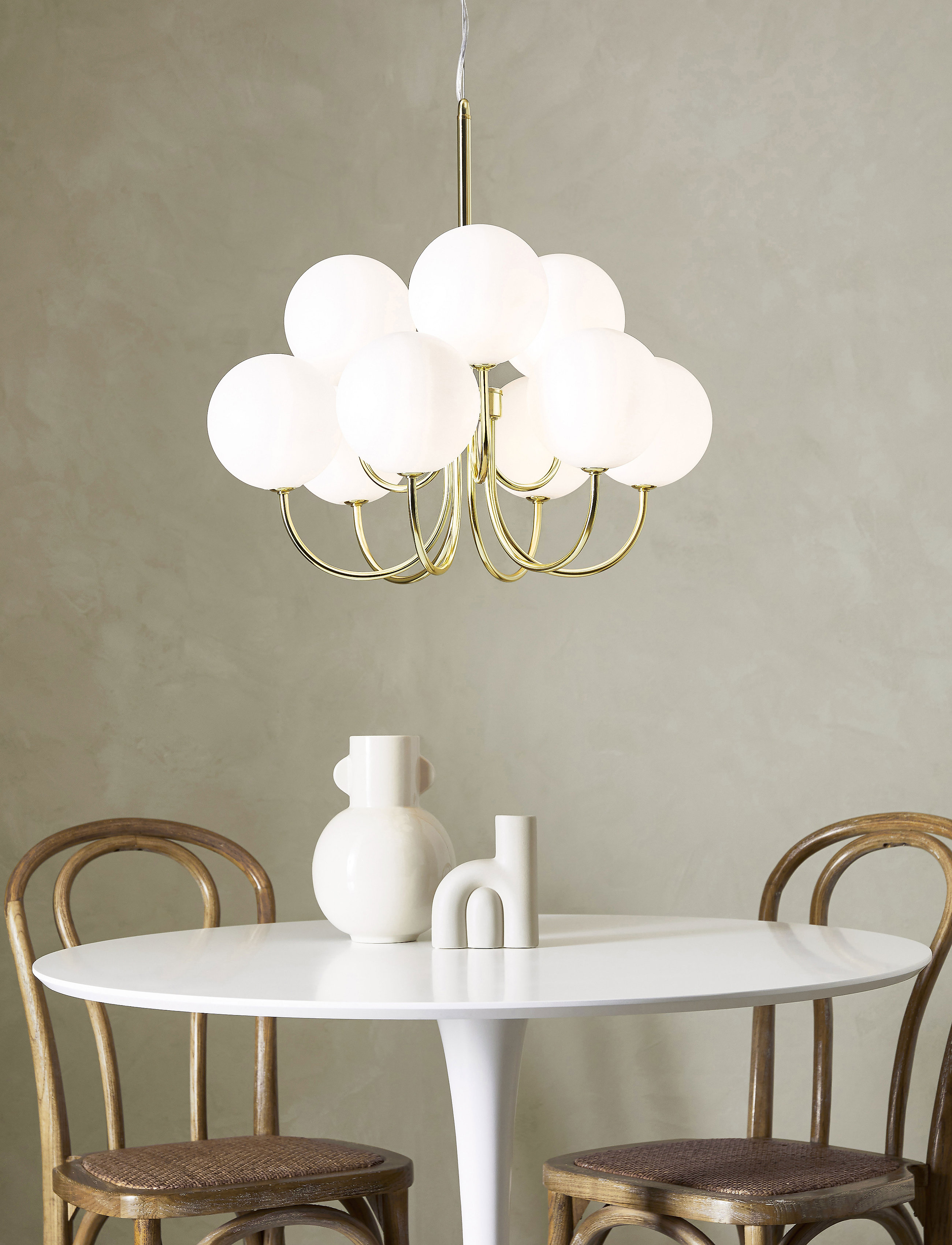 Markslöjd Lighting Bianco Pendel 9L, One Size, Ceiling Lamps, Gold - Pendant Homeware