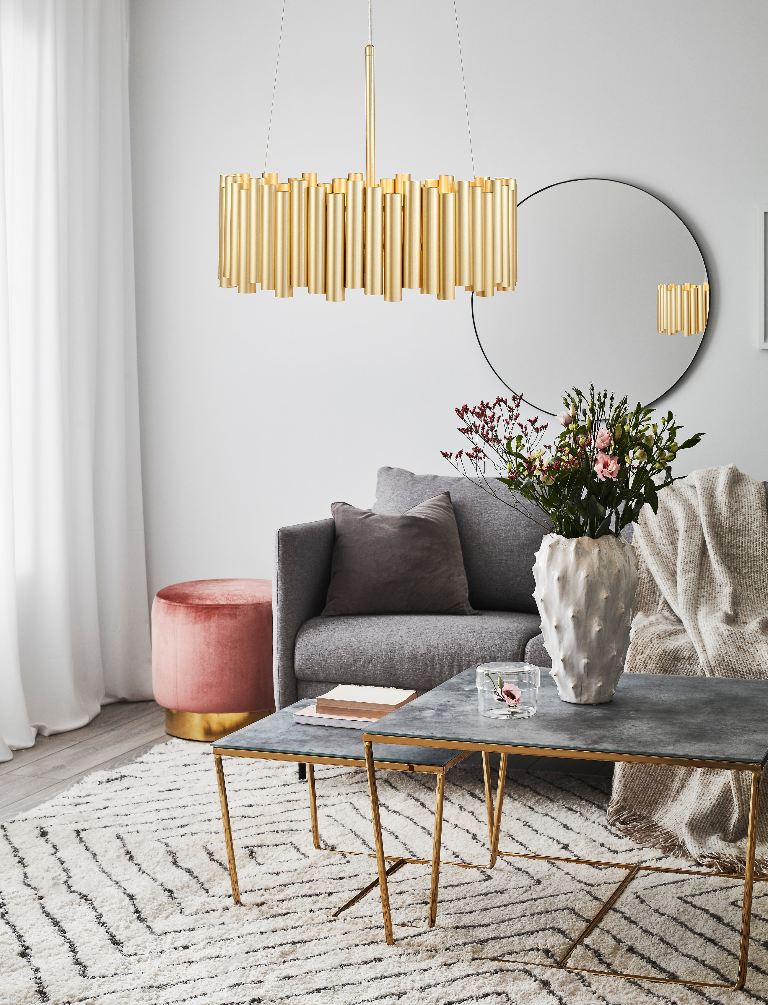 Markslöjd Lighting Level Pendel 3L, One Size, Ceiling Lamps, Gold - Pendant Homeware