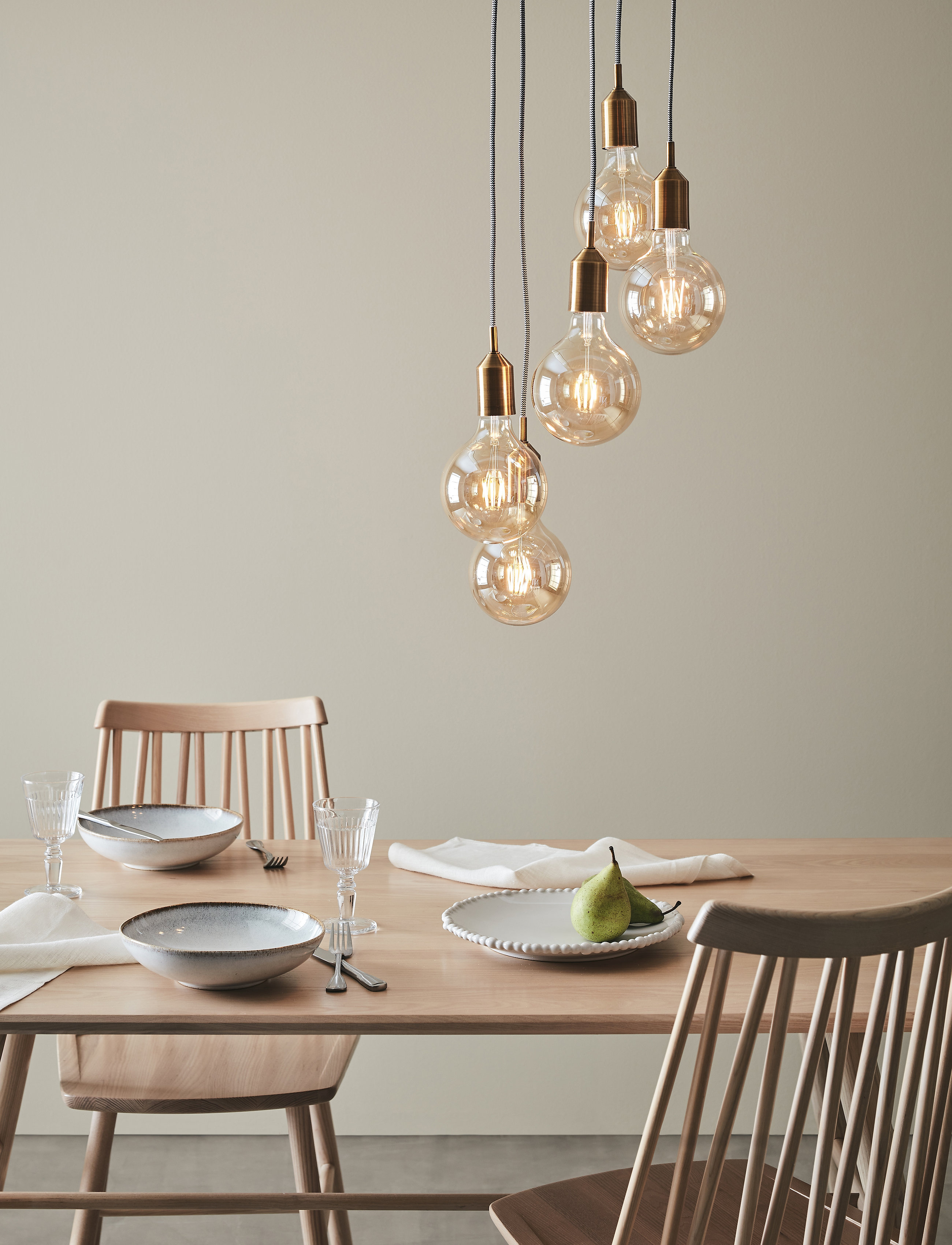 Markslöjd Lighting Bronx Pendel 5L Rund, One Size, Ceiling Lamps, Gold - Pendant Homeware