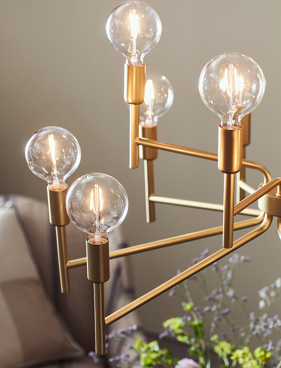 Markslöjd Lighting - REGENT Pendant 12L Painted Gold - rippvalgustid - painted gold - 2