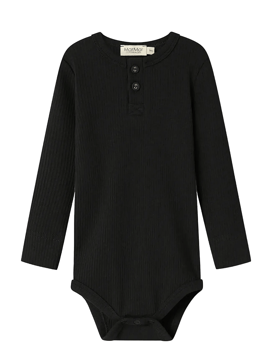 MarMar Copenhagen - Body LS - pikkade varrukatega bodid - black - 0