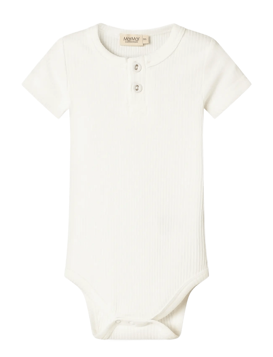 MarMar Copenhagen - Body SS - kortärmade bodies - gentle white - 0