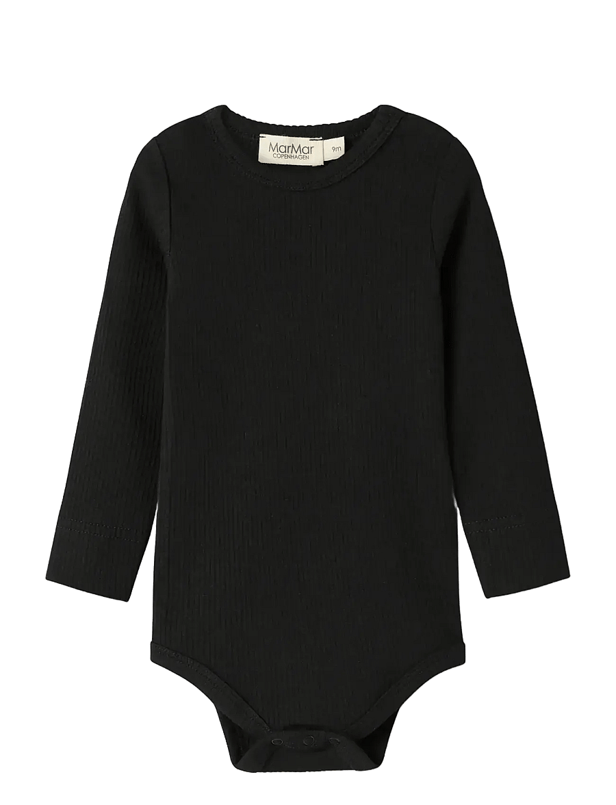 MarMar Copenhagen - Plain Body LS - långärmade bodies - black - 0