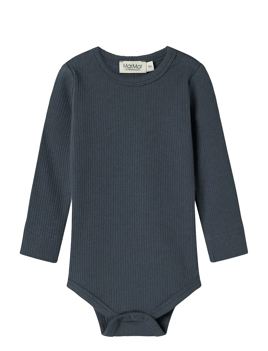 MarMar Copenhagen - Plain Body LS - långärmade bodies - blue - 1