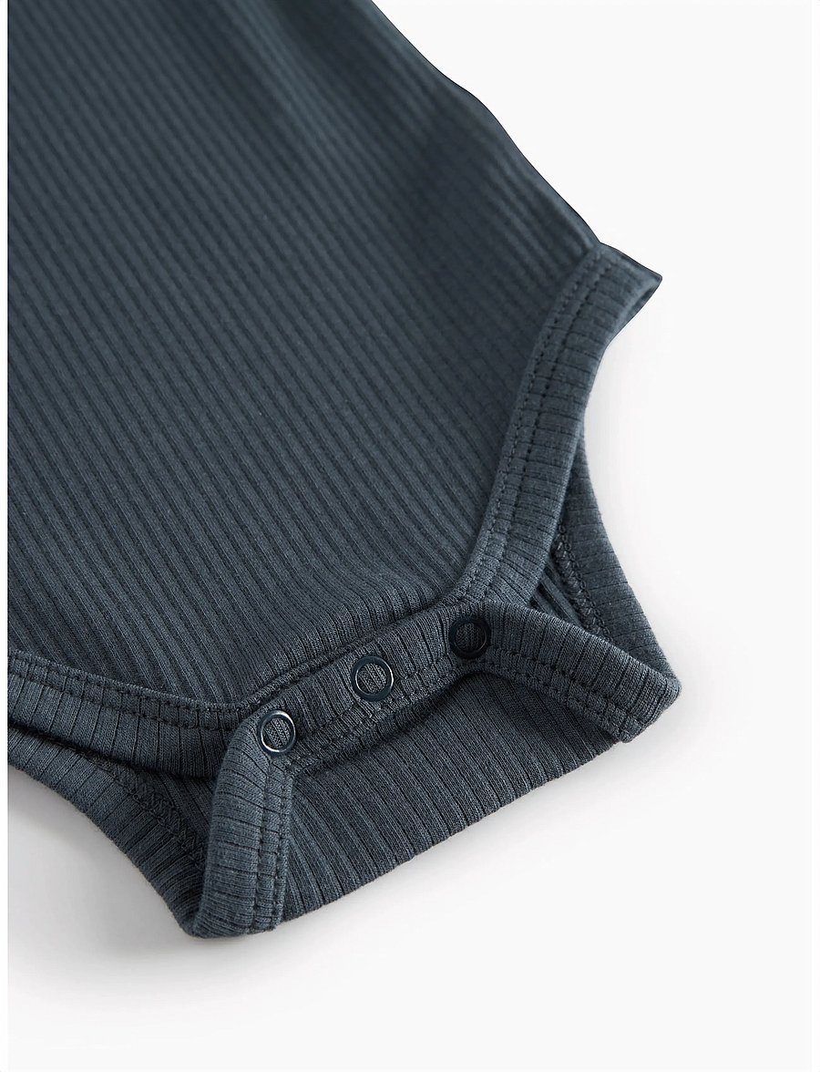 MarMar Copenhagen - Plain Body LS - långärmade bodies - blue - 3