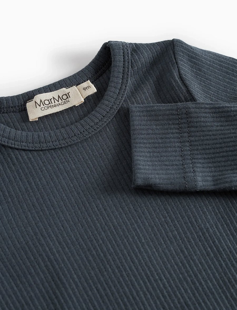 MarMar Copenhagen - Plain Body LS - långärmade bodies - blue - 4