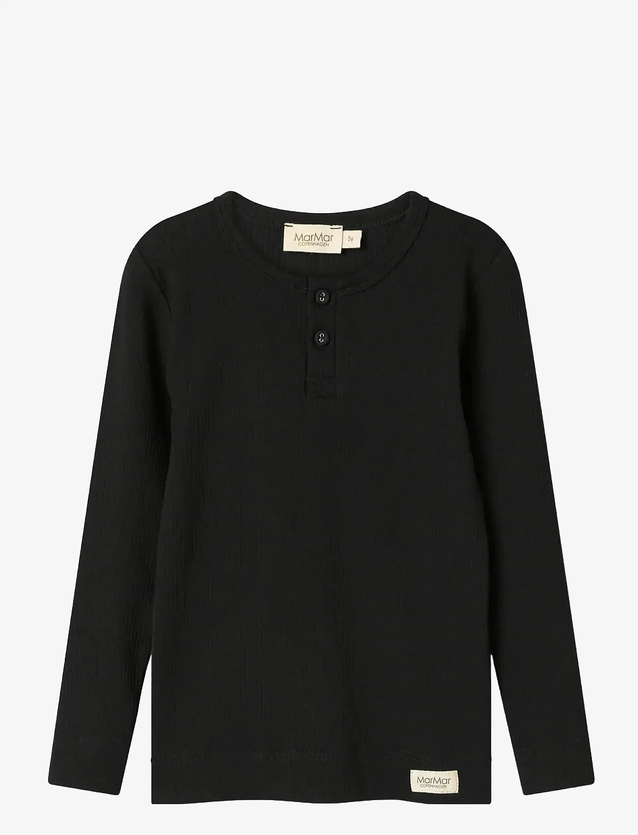 MarMar Copenhagen - Tee LS - långärmade t-shirts - black - 1