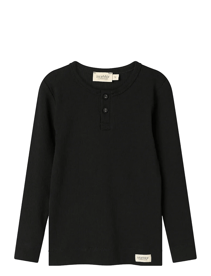 MarMar Copenhagen - Tee LS - långärmade t-shirts - black - 1
