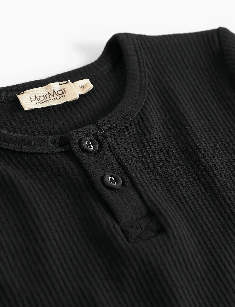 MarMar Copenhagen - Tee LS - långärmade t-shirts - black - 3