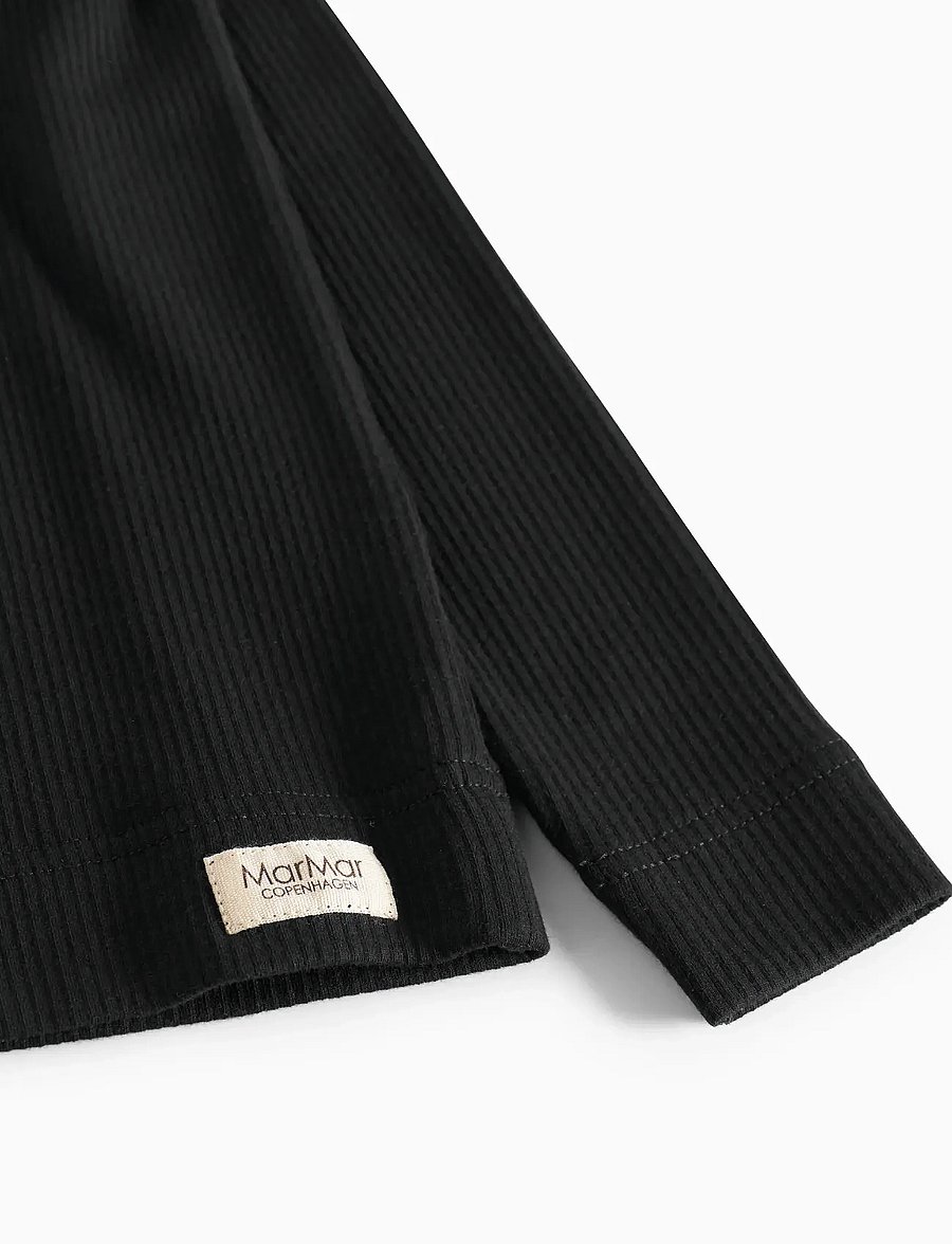 MarMar Copenhagen - Tee LS - långärmade t-shirts - black - 4