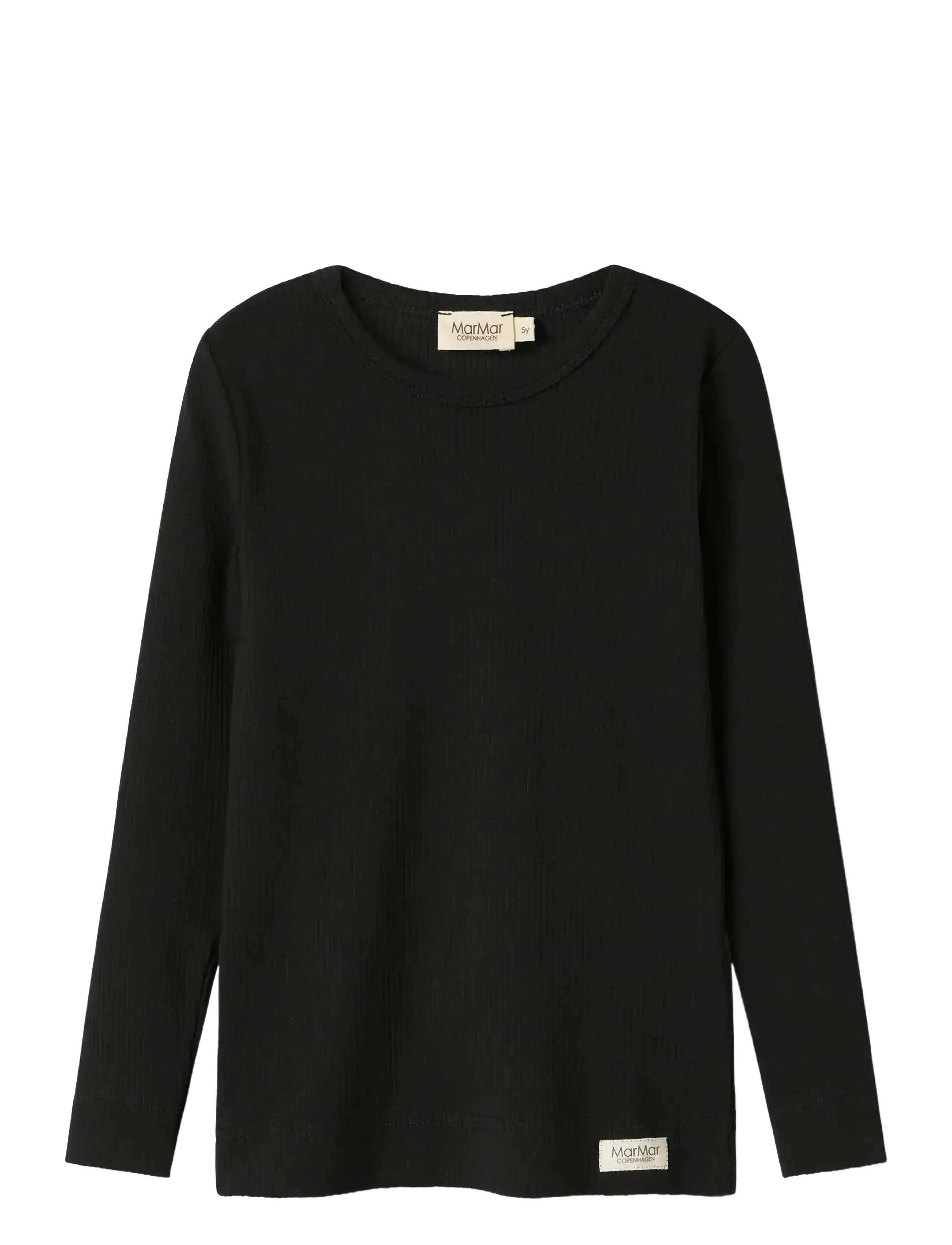 MarMar Copenhagen Plain Tee Ls, 128, T-shirts, Schwarz - Long-sleeved Kinder