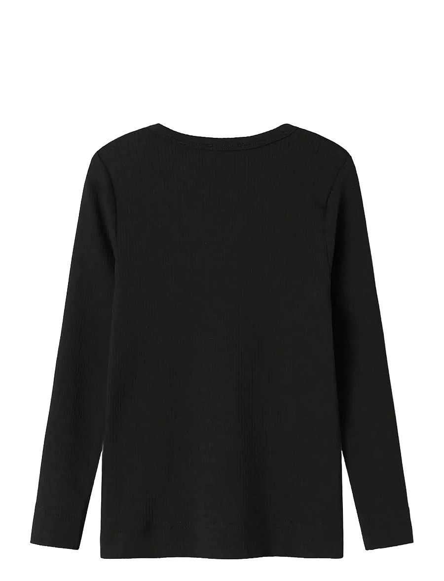 MarMar Copenhagen - Plain Tee LS - långärmade t-shirts - black - 1
