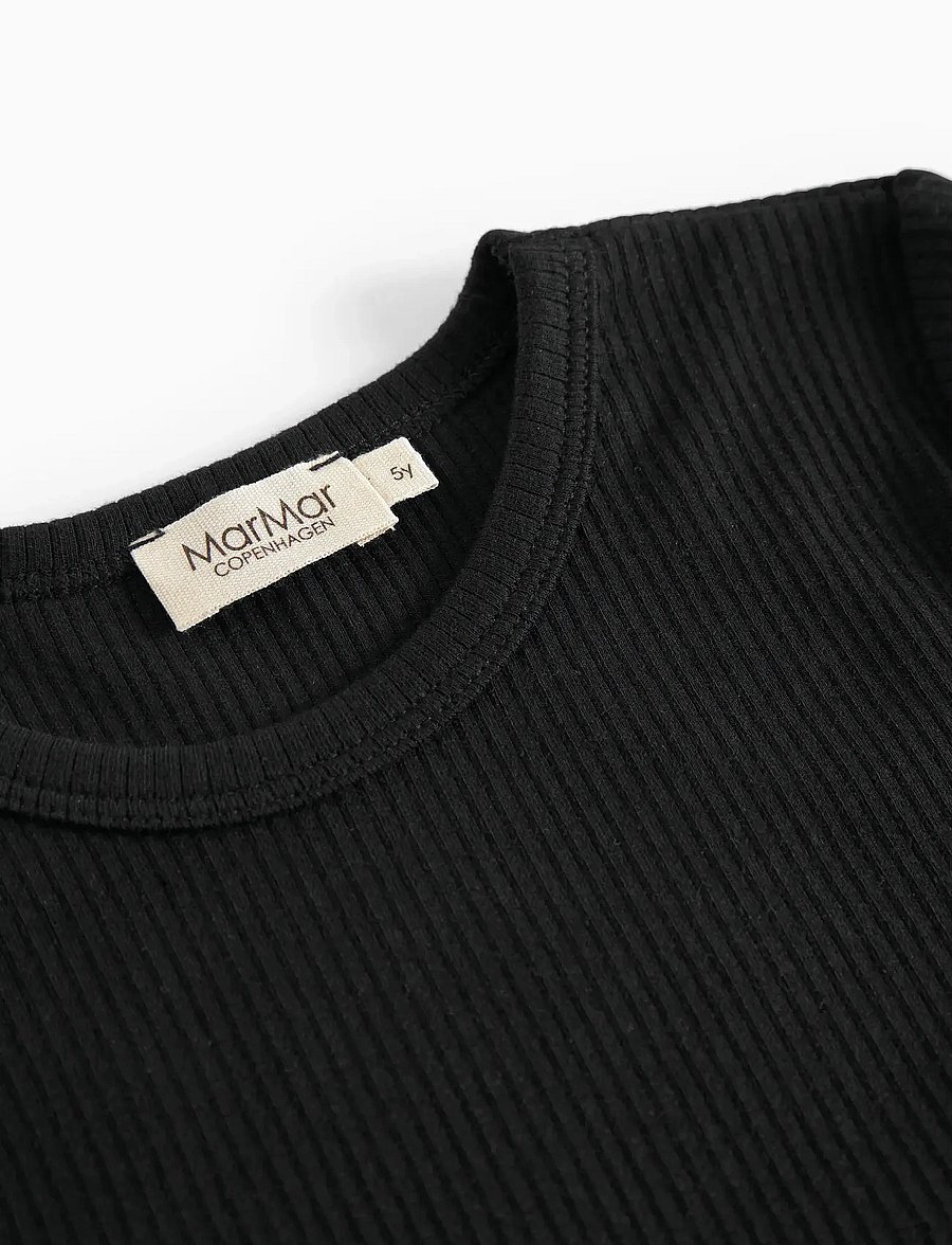 MarMar Copenhagen - Plain Tee LS - långärmade t-shirts - black - 2