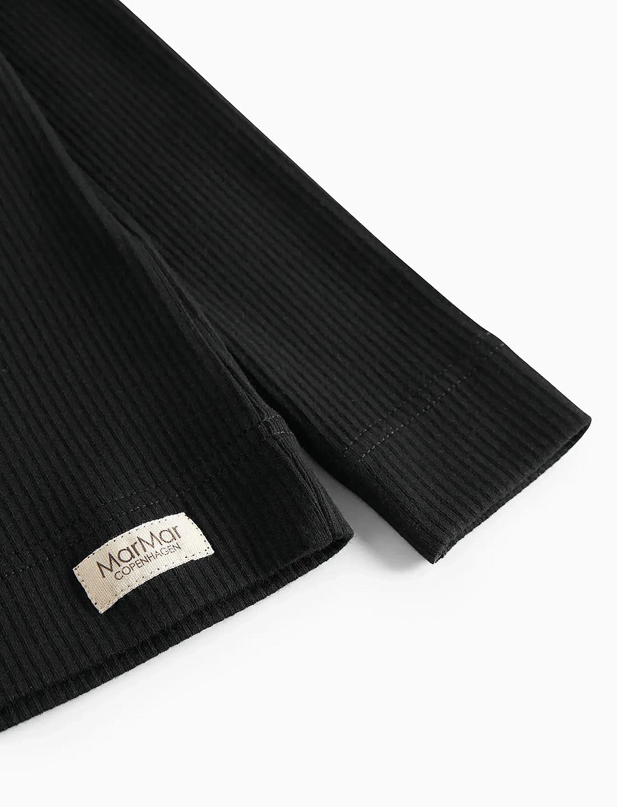 MarMar Copenhagen - Plain Tee LS - långärmade t-shirts - black - 3