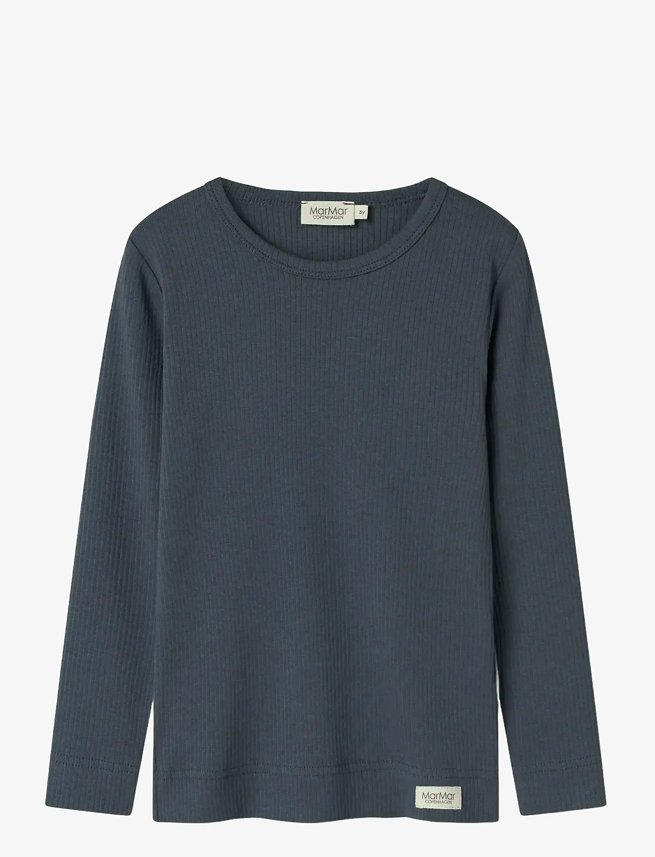 MarMar Copenhagen - Plain Tee LS - långärmade t-shirts - blue - 0
