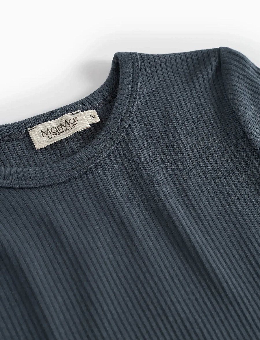 MarMar Copenhagen - Plain Tee LS - långärmade t-shirts - blue - 2