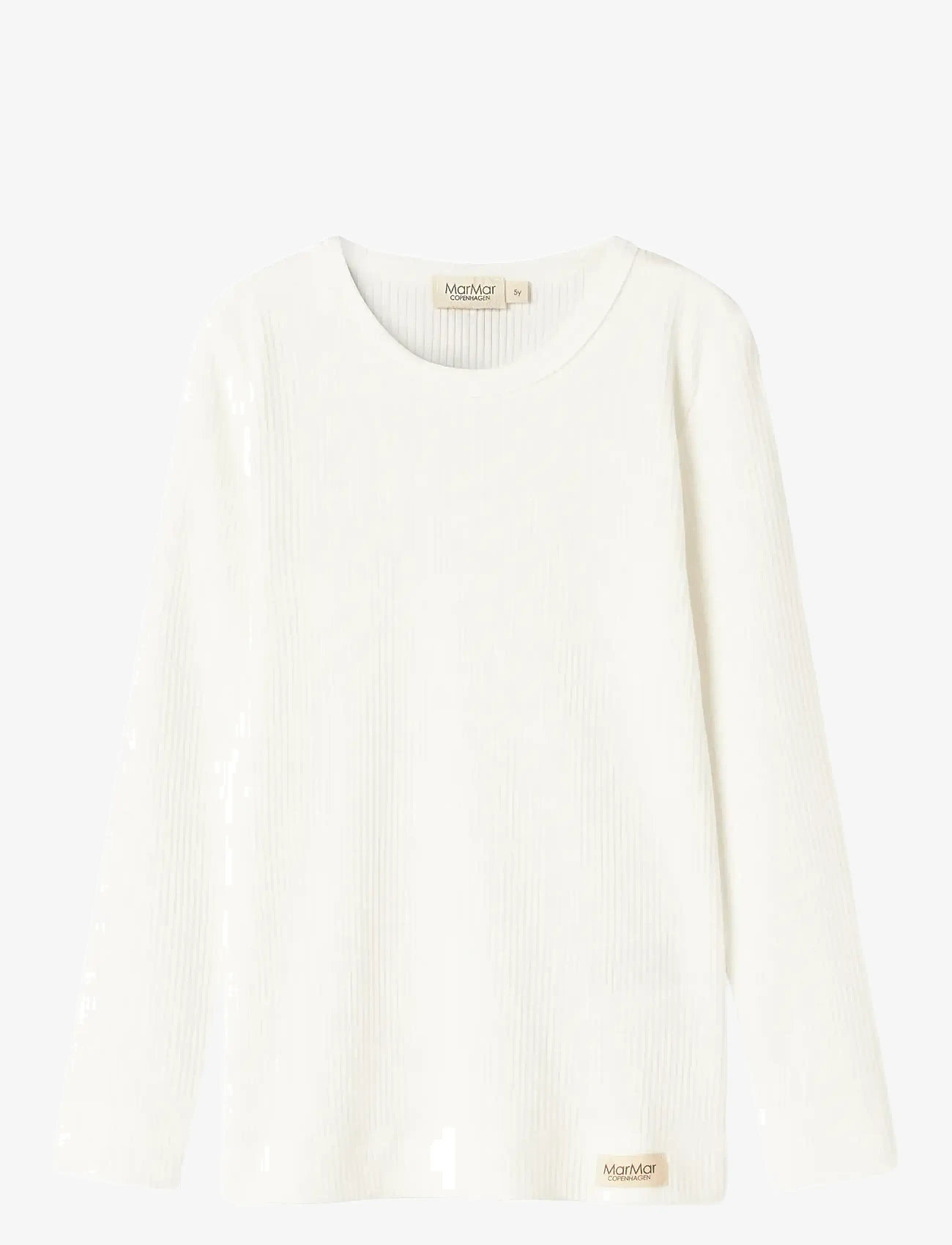MarMar Copenhagen - Plain Tee LS - long-sleeved t-shirts - gentle white - 1
