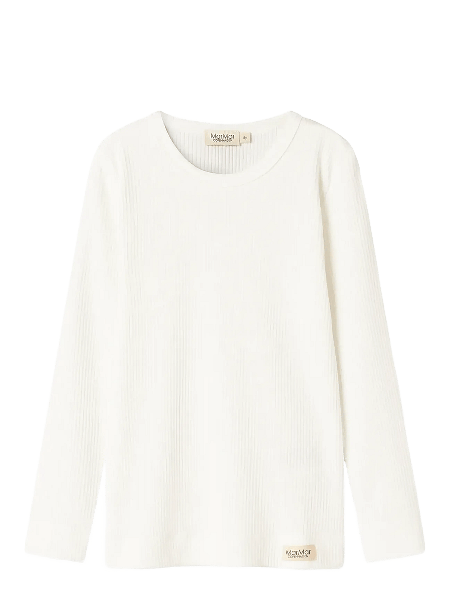 MarMar Copenhagen - Plain Tee LS - långärmade t-shirts - gentle white - 1