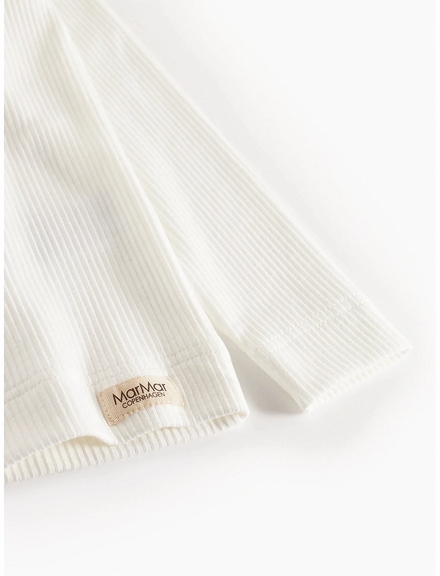 MarMar Copenhagen - Plain Tee LS - långärmade t-shirts - gentle white - 4