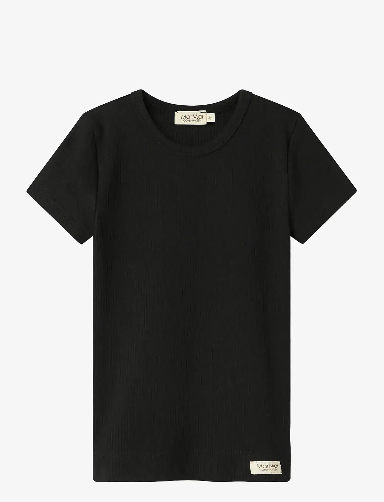 MarMar Copenhagen - Plain Tee SS - kortærmede t-shirts - black - 0