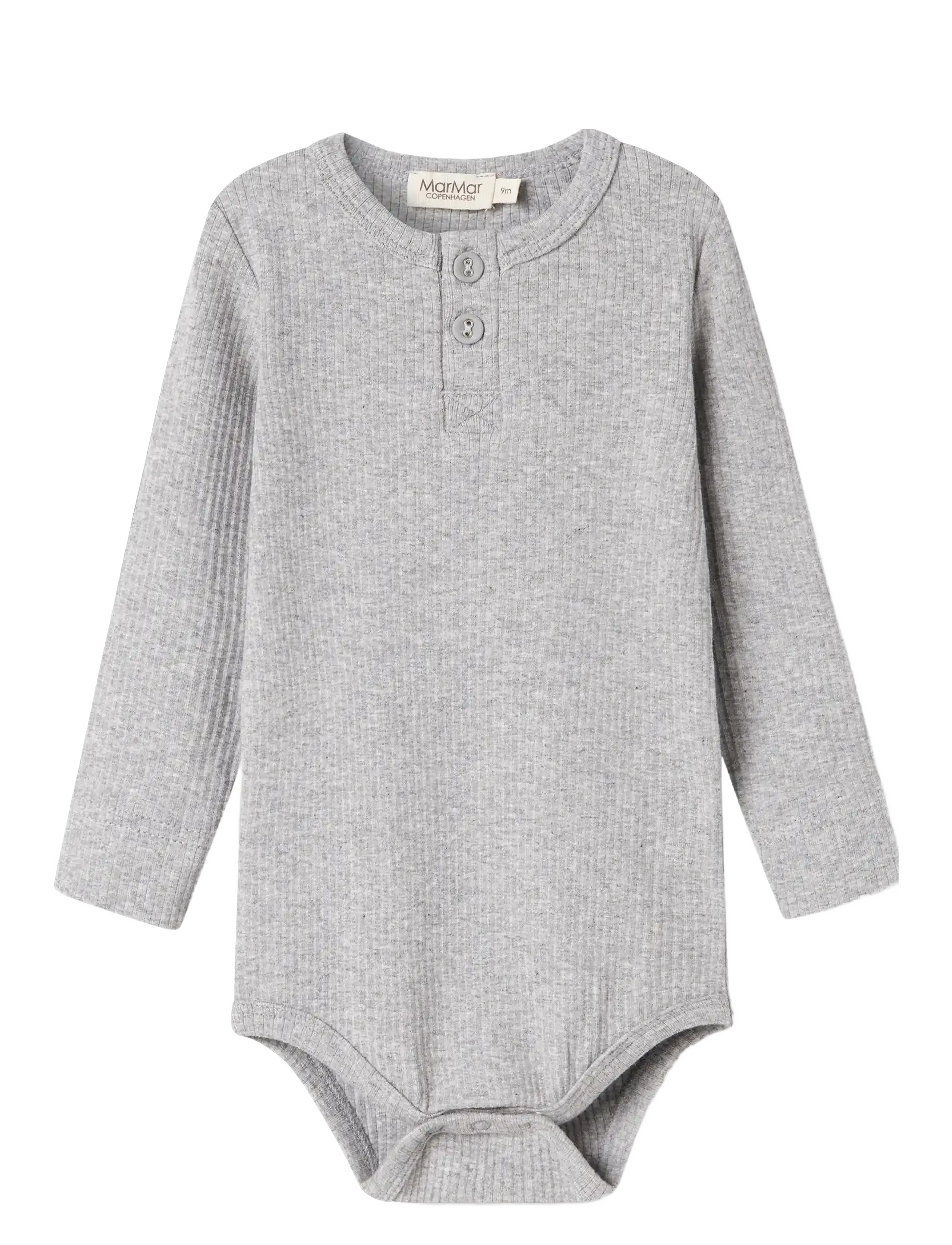 MarMar Copenhagen Body Ls, 86, Grey, Bodys > Langærmede, Børn