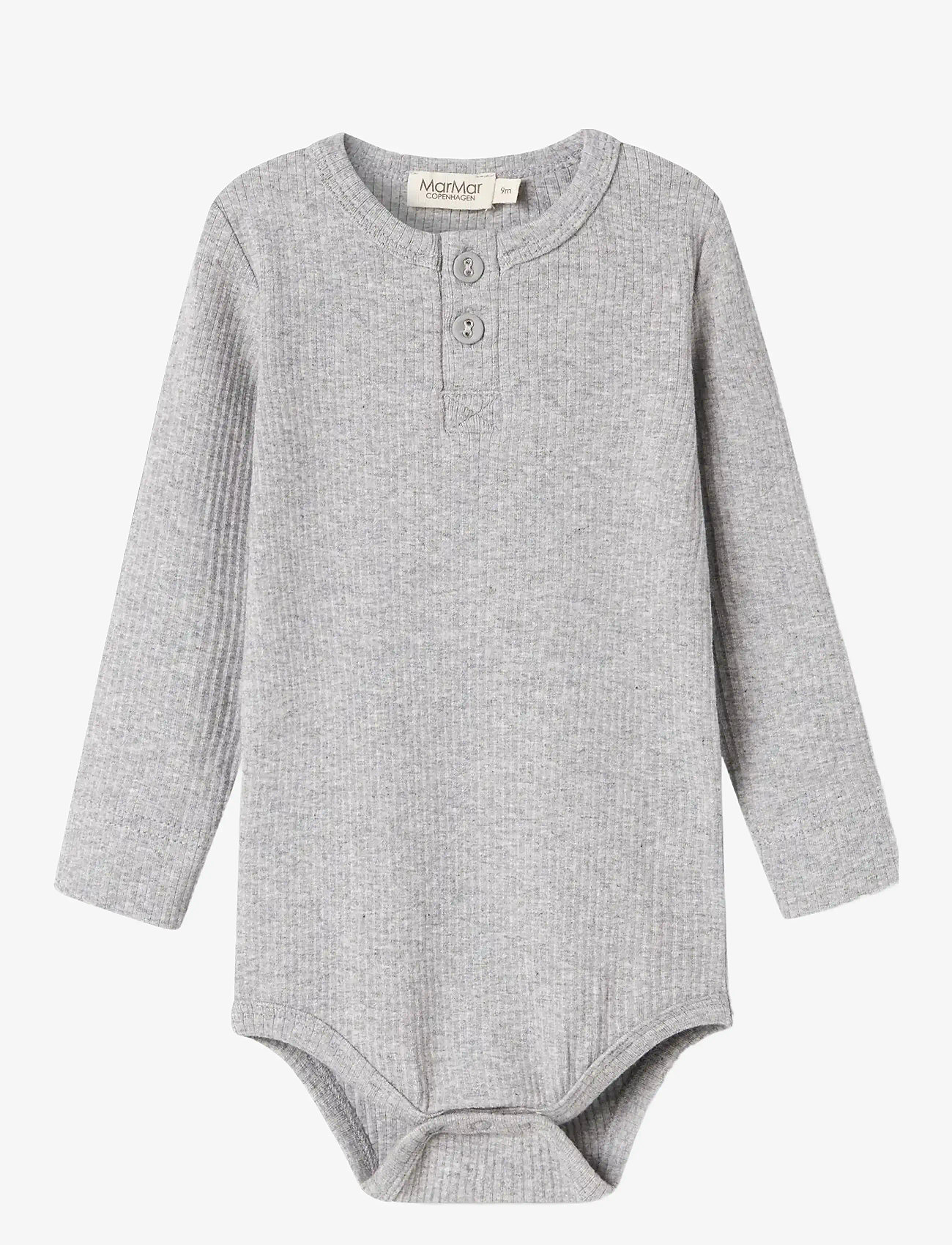 MarMar Copenhagen - Body LS - långärmade bodies - light grey melange - 0