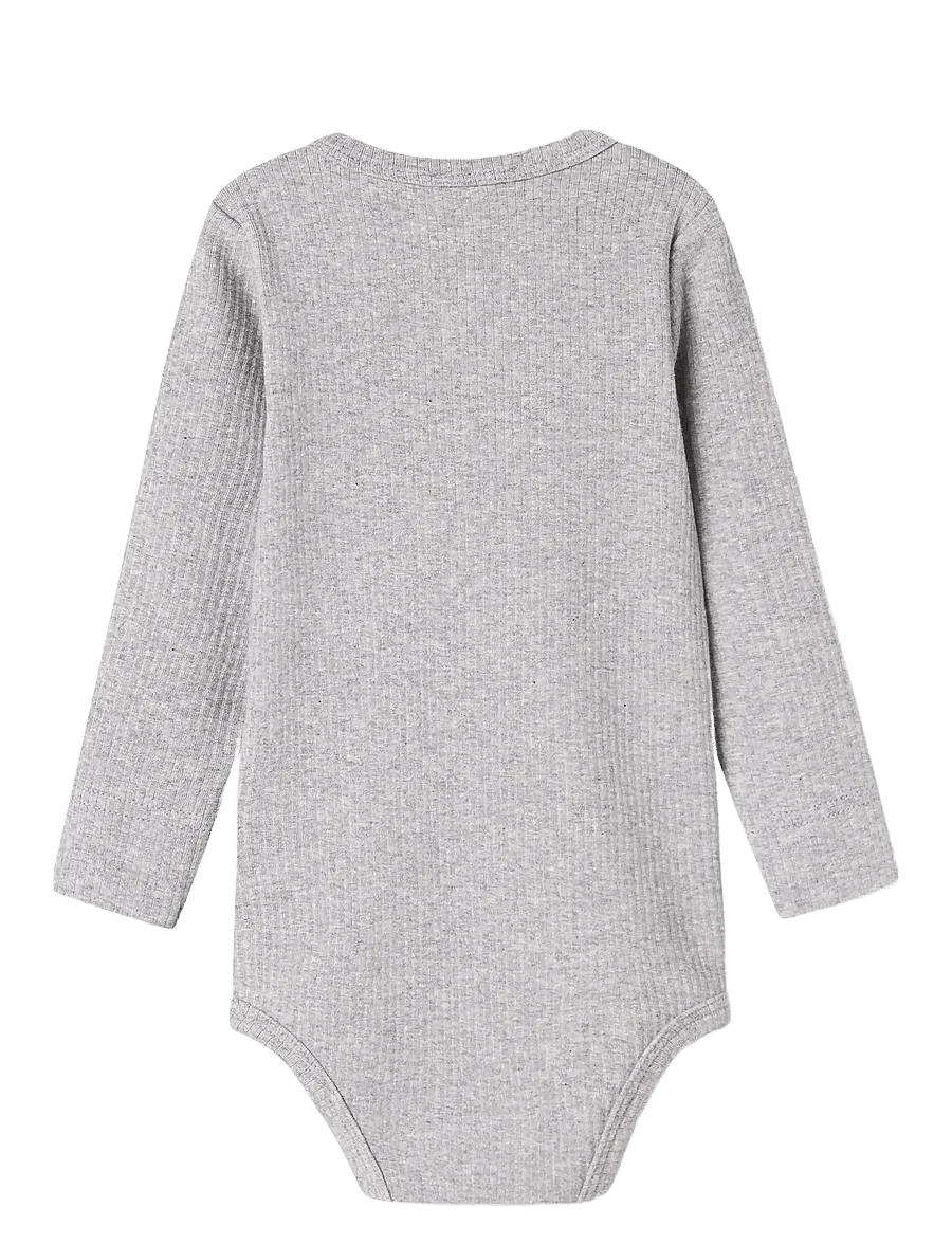 MarMar Copenhagen - Body LS - pikkade varrukatega bodid - light grey melange - 1