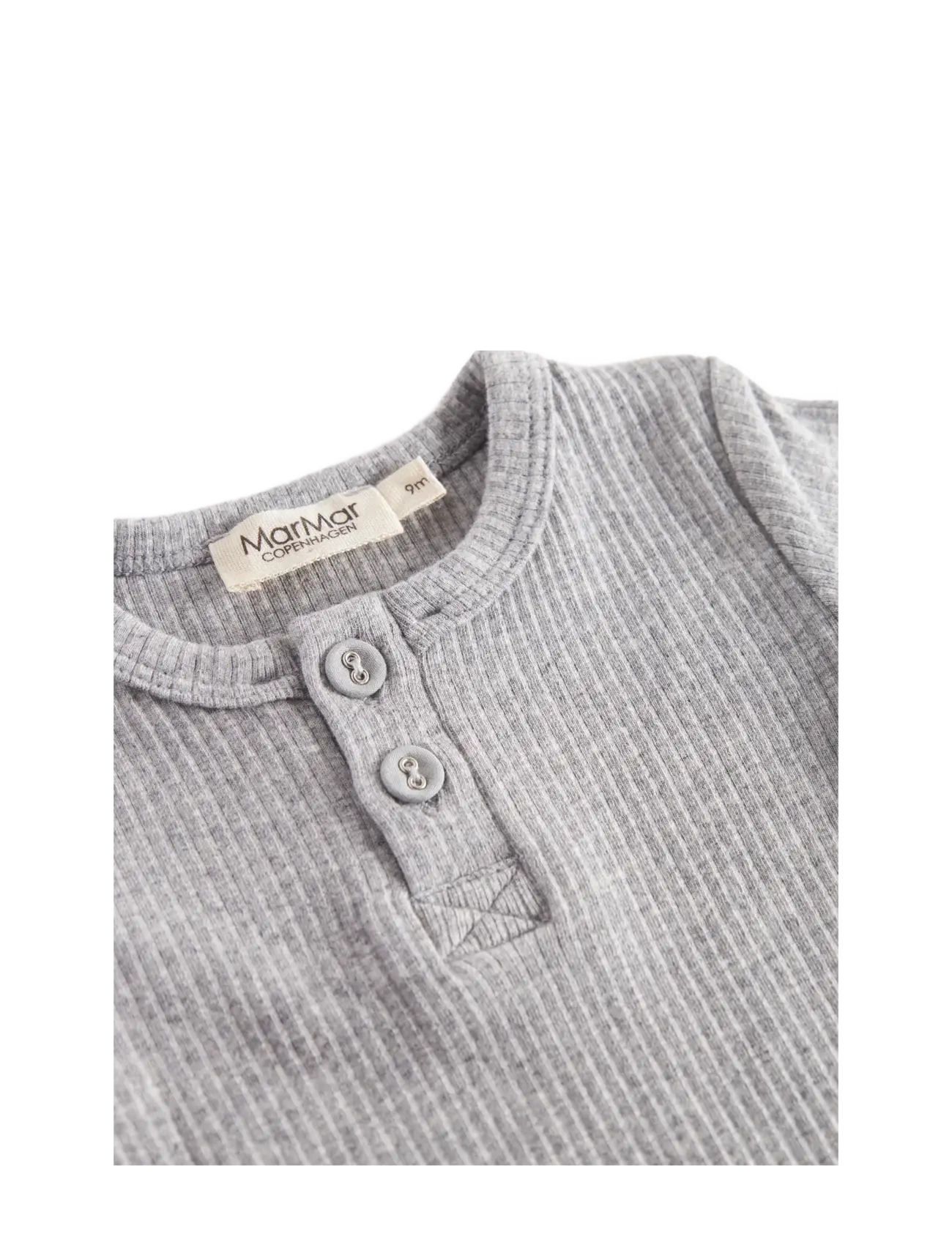 MarMar Copenhagen - Body SS - short-sleeved bodies - light grey melange - 2