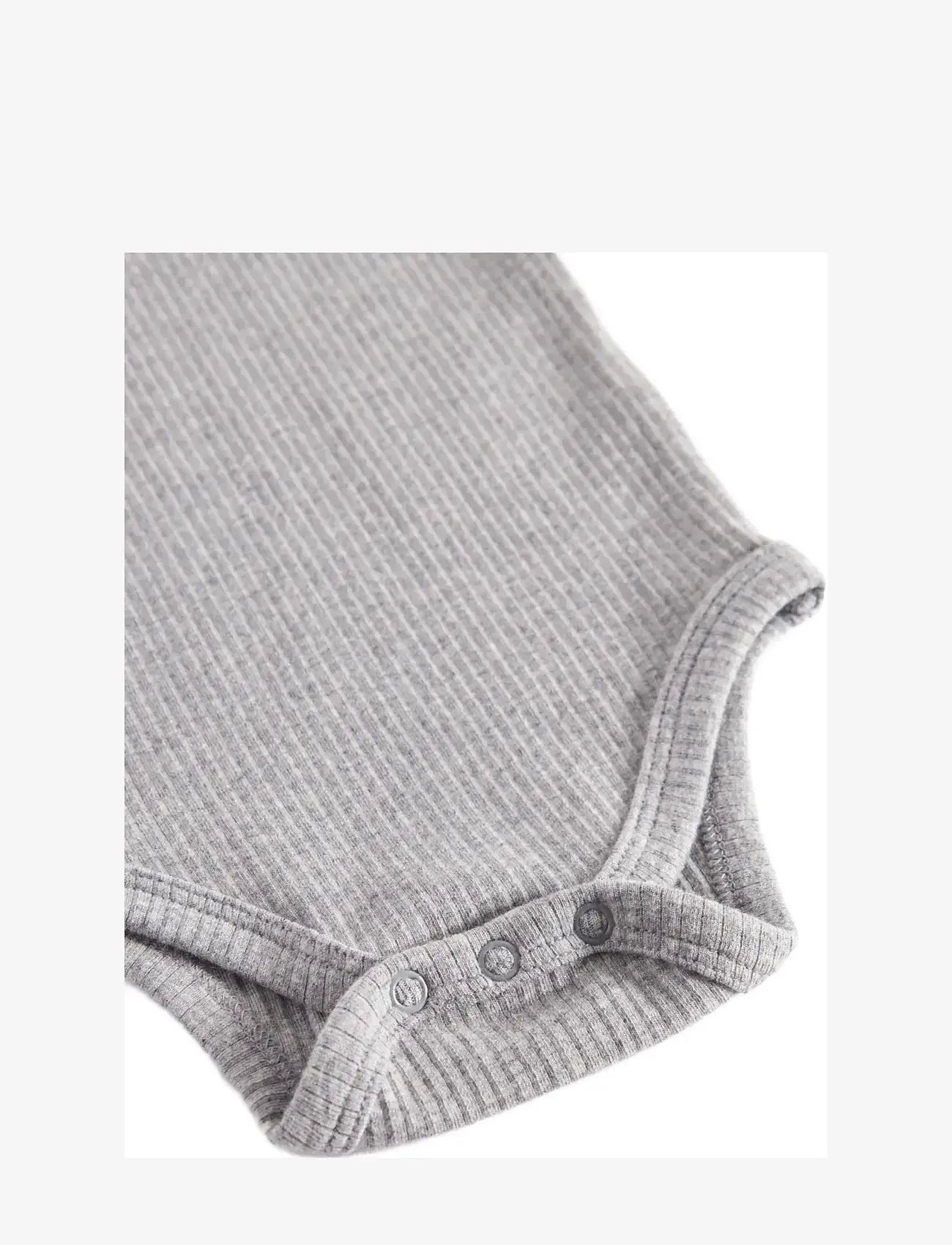 MarMar Copenhagen - Body SS - kortærmede bodyer - light grey melange - 3