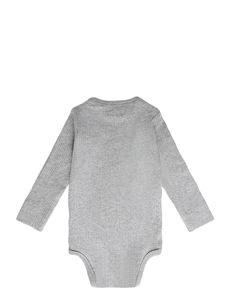 MarMar Copenhagen - Plain Body LS - långärmade bodies - light grey melange - 1
