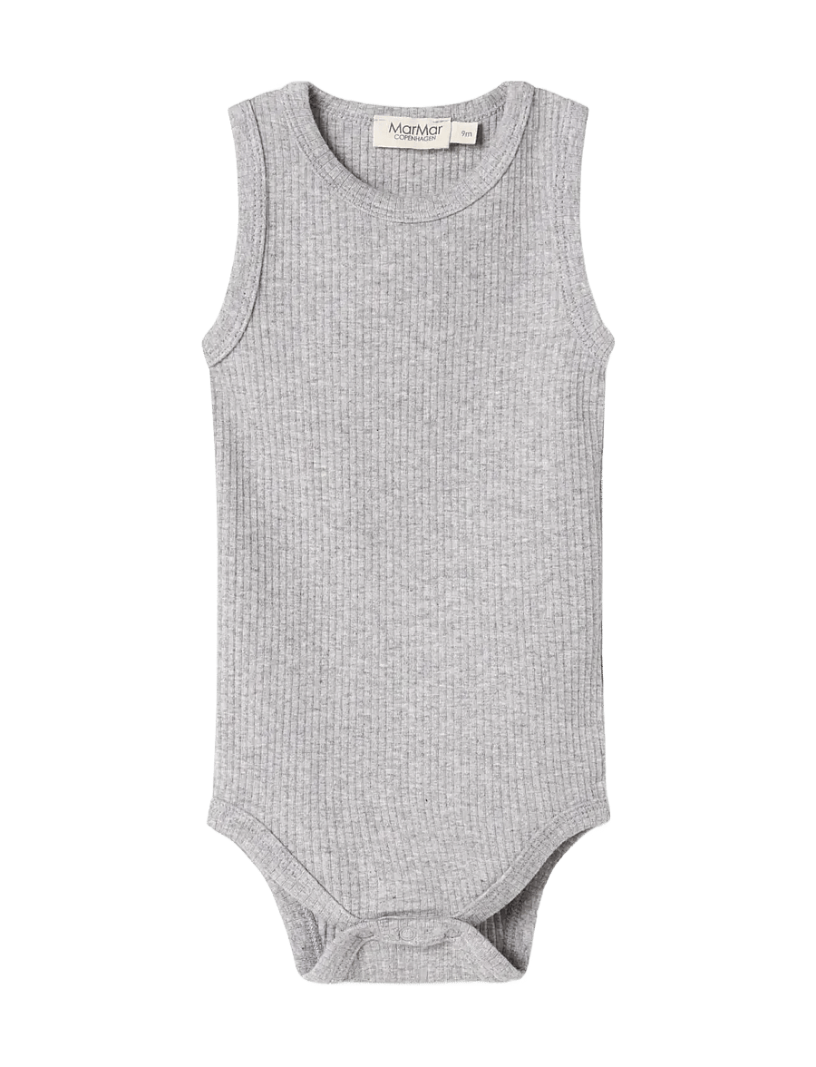 MarMar Copenhagen - Body Sleeveless - Ärmellose bodys - light grey melange - 0