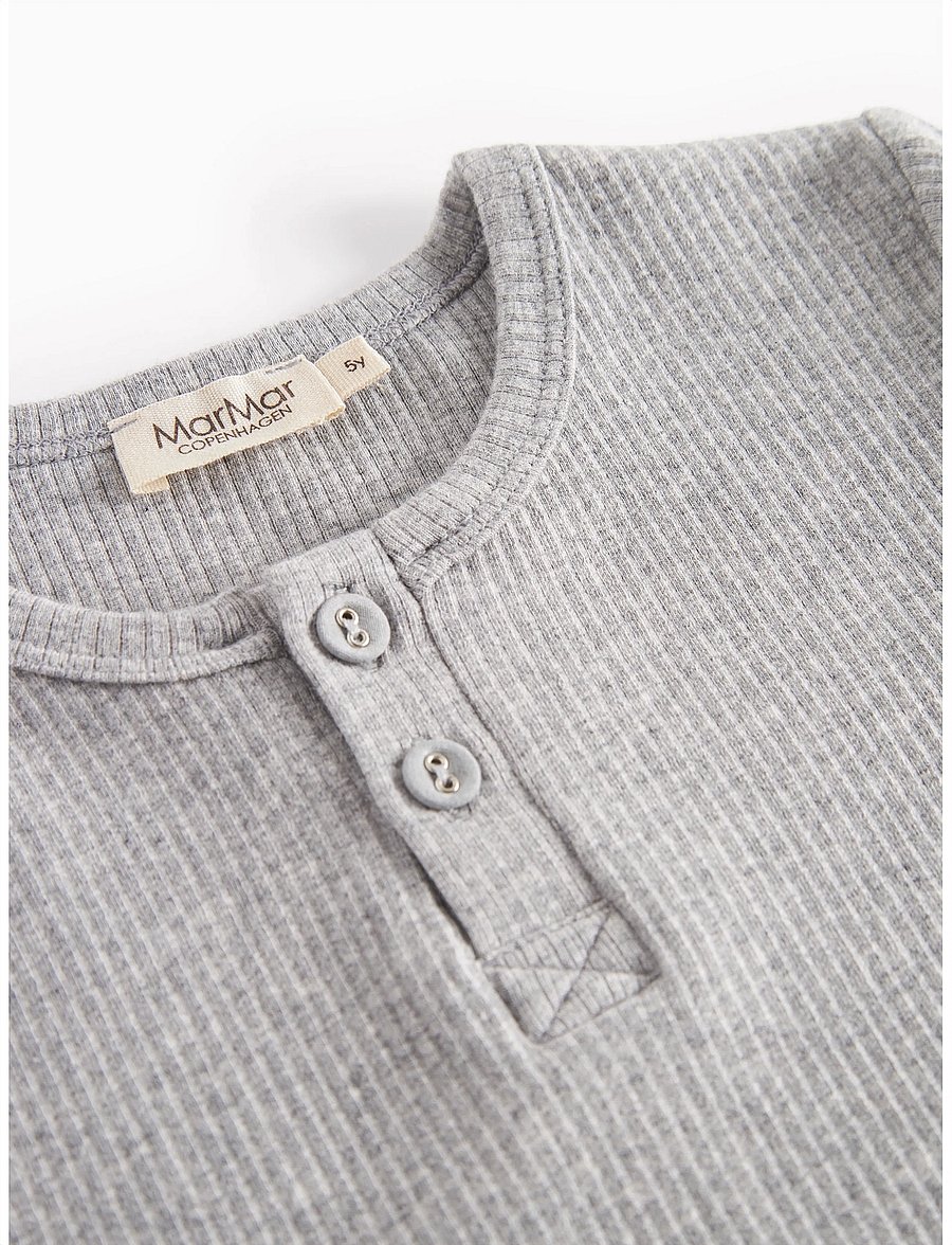 MarMar Copenhagen - Tee LS - långärmade t-shirts - light grey melange - 3