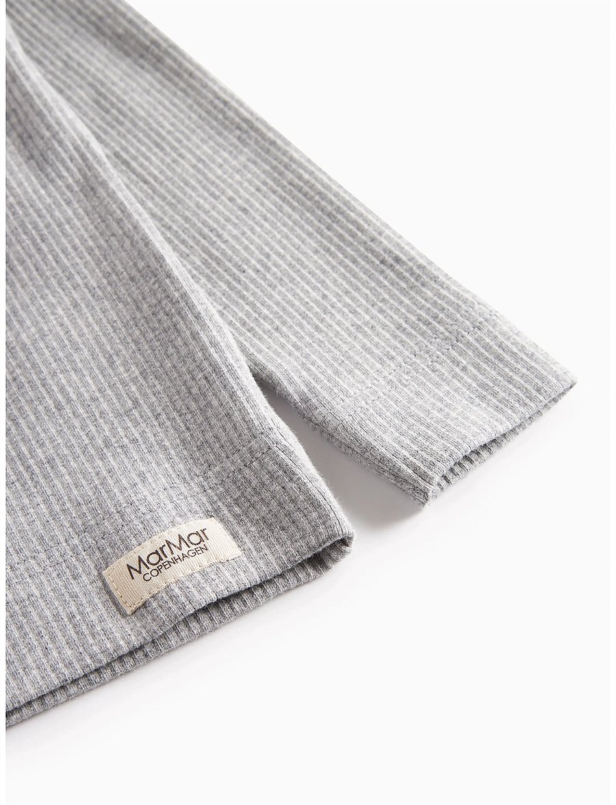 MarMar Copenhagen - Tee LS - långärmade t-shirts - light grey melange - 4