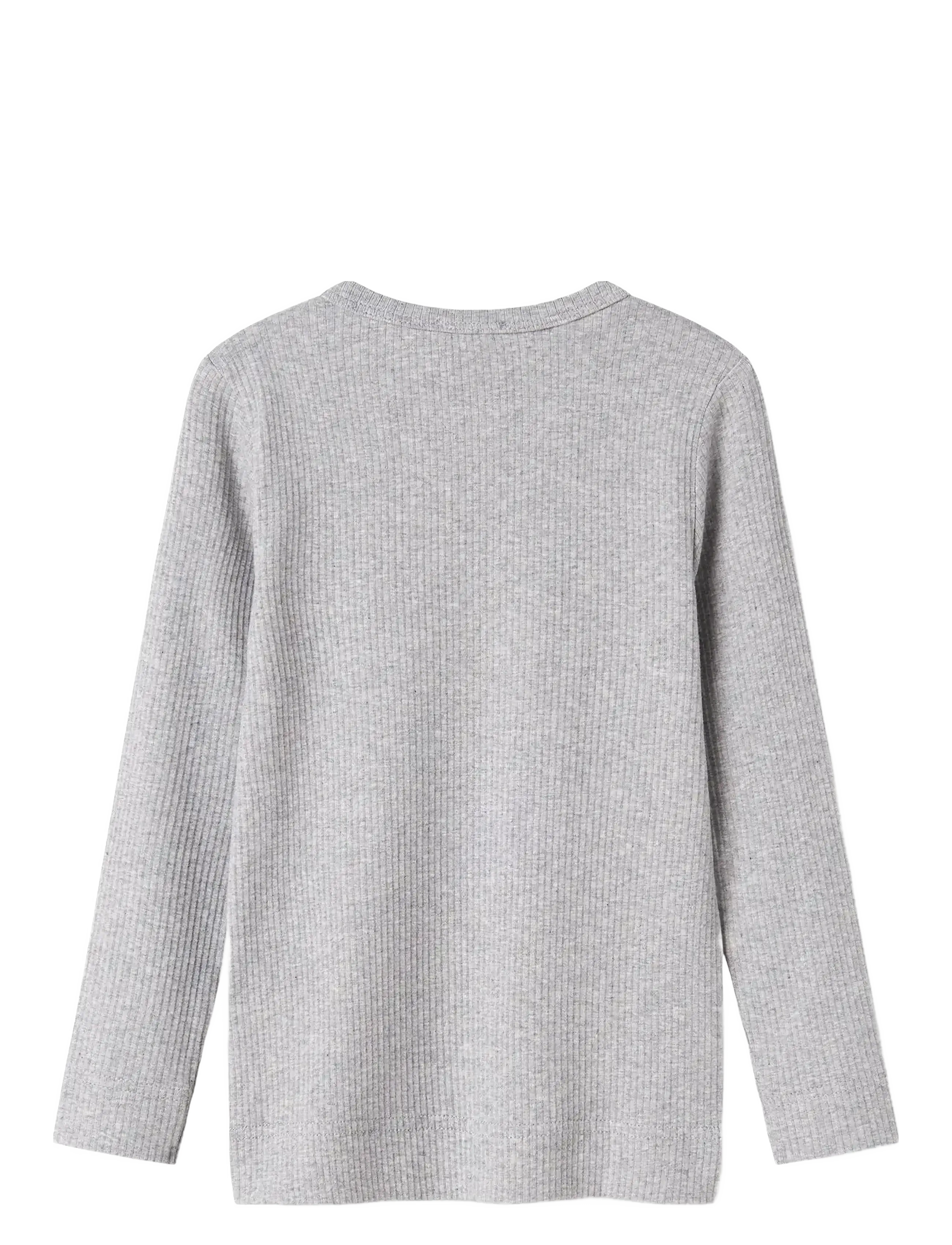 MarMar Copenhagen - Plain Tee LS - långärmade t-shirts - light grey melange - 2