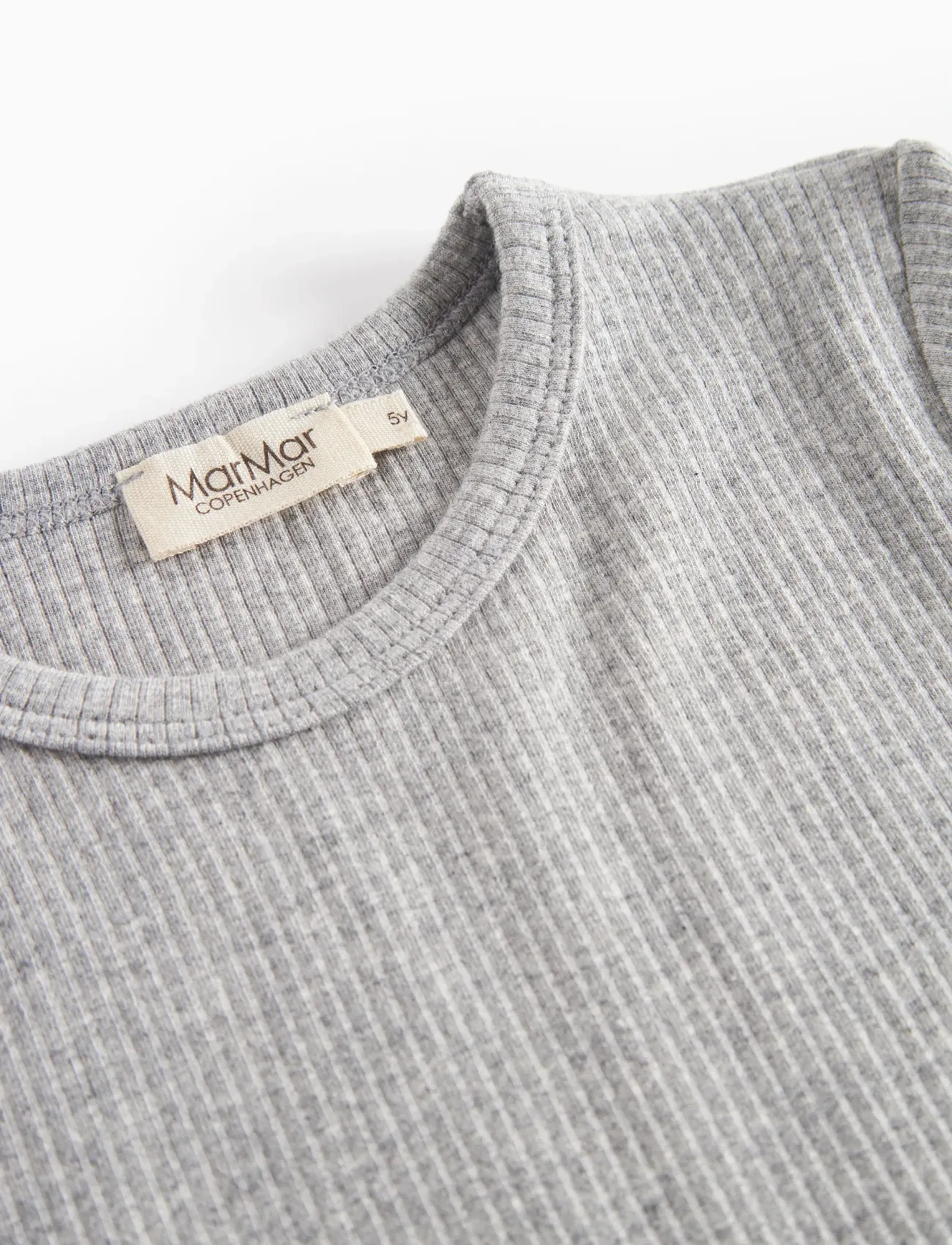 MarMar Copenhagen - Plain Tee LS - långärmade t-shirts - light grey melange - 4