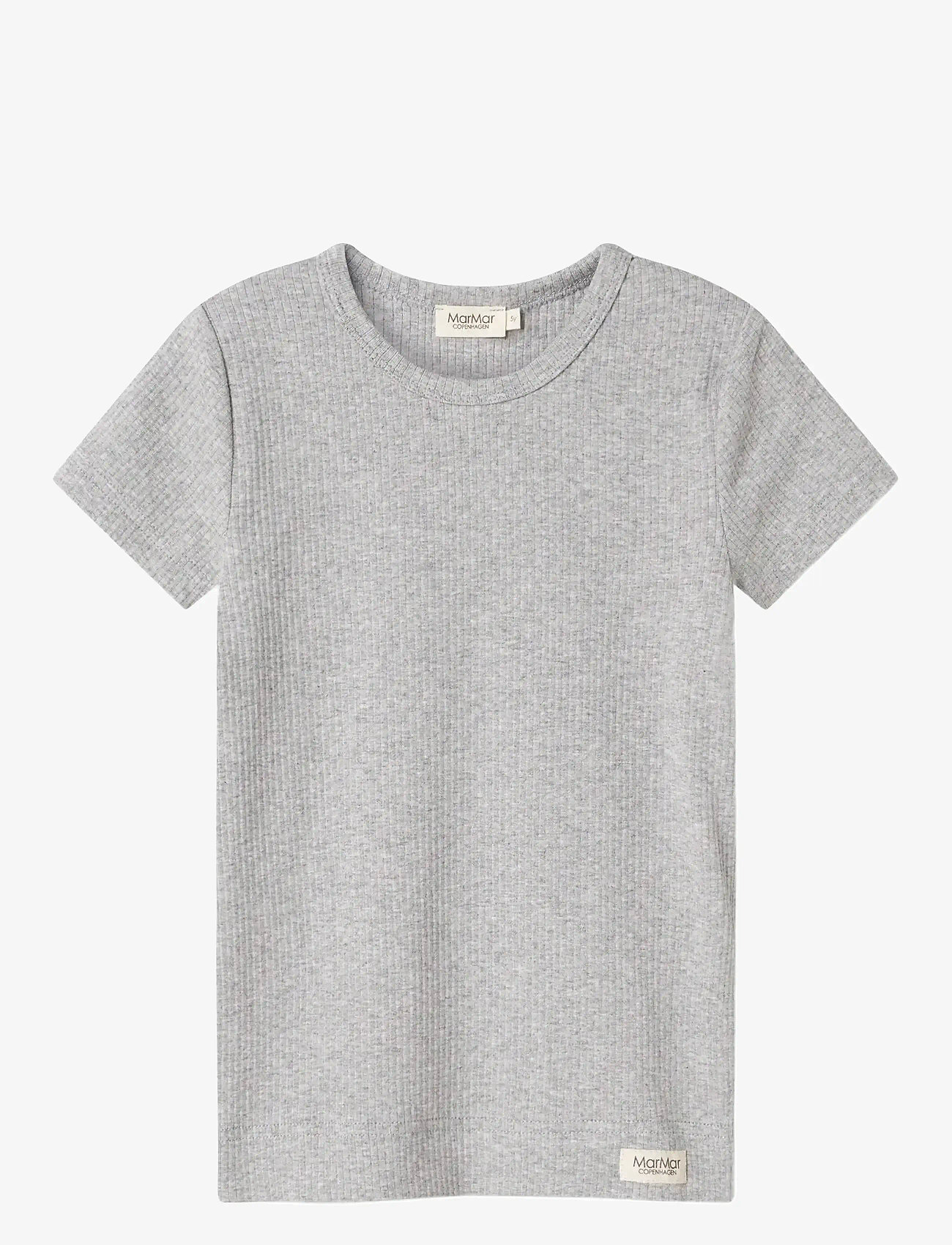 MarMar Copenhagen - Plain Tee SS - kortærmede t-shirts - light grey melange - 0