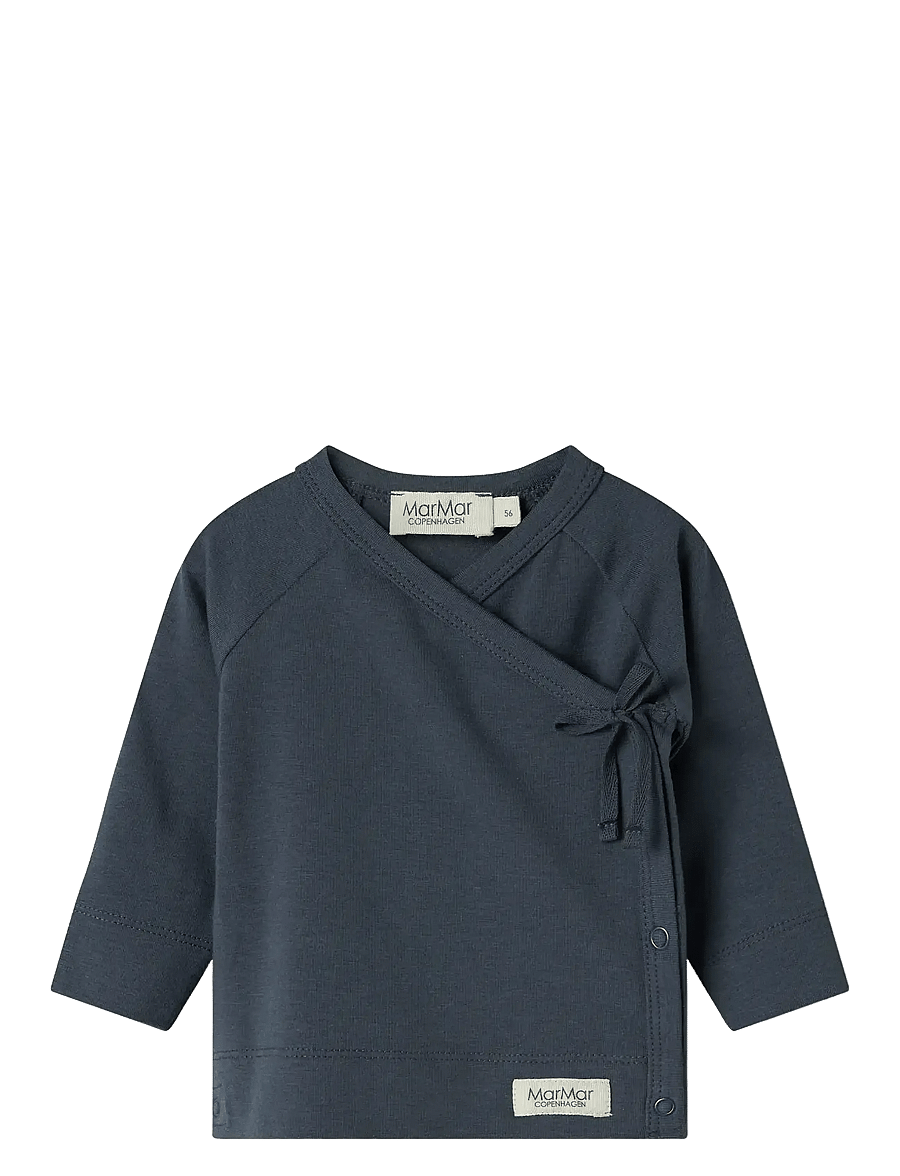 MarMar Copenhagen - Tut Wrap LS - långärmade t-shirts - blue - 0