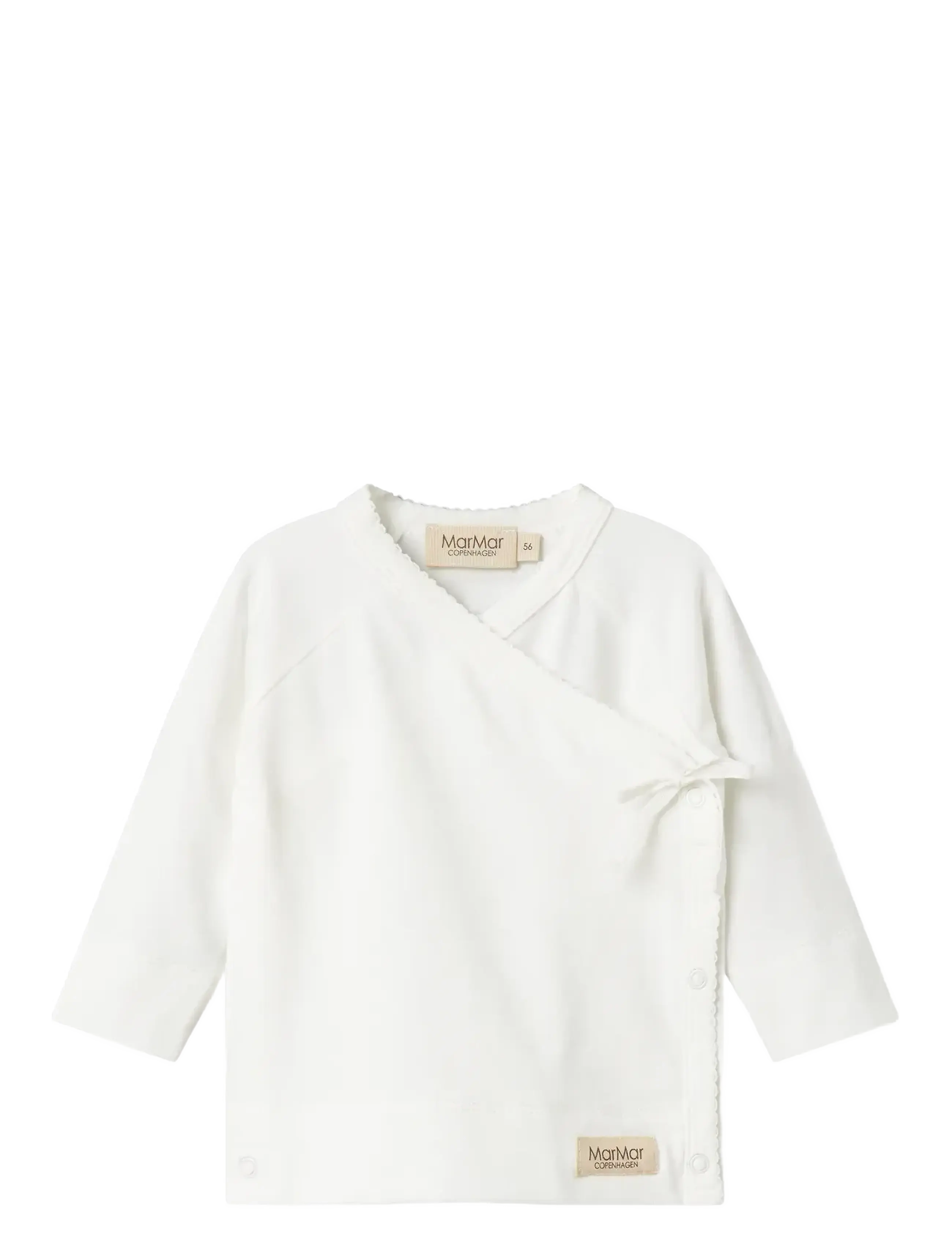 MarMar Copenhagen Tut Wrap Ls, 62, T-shirts, Weiß - Long-sleeved Kinder