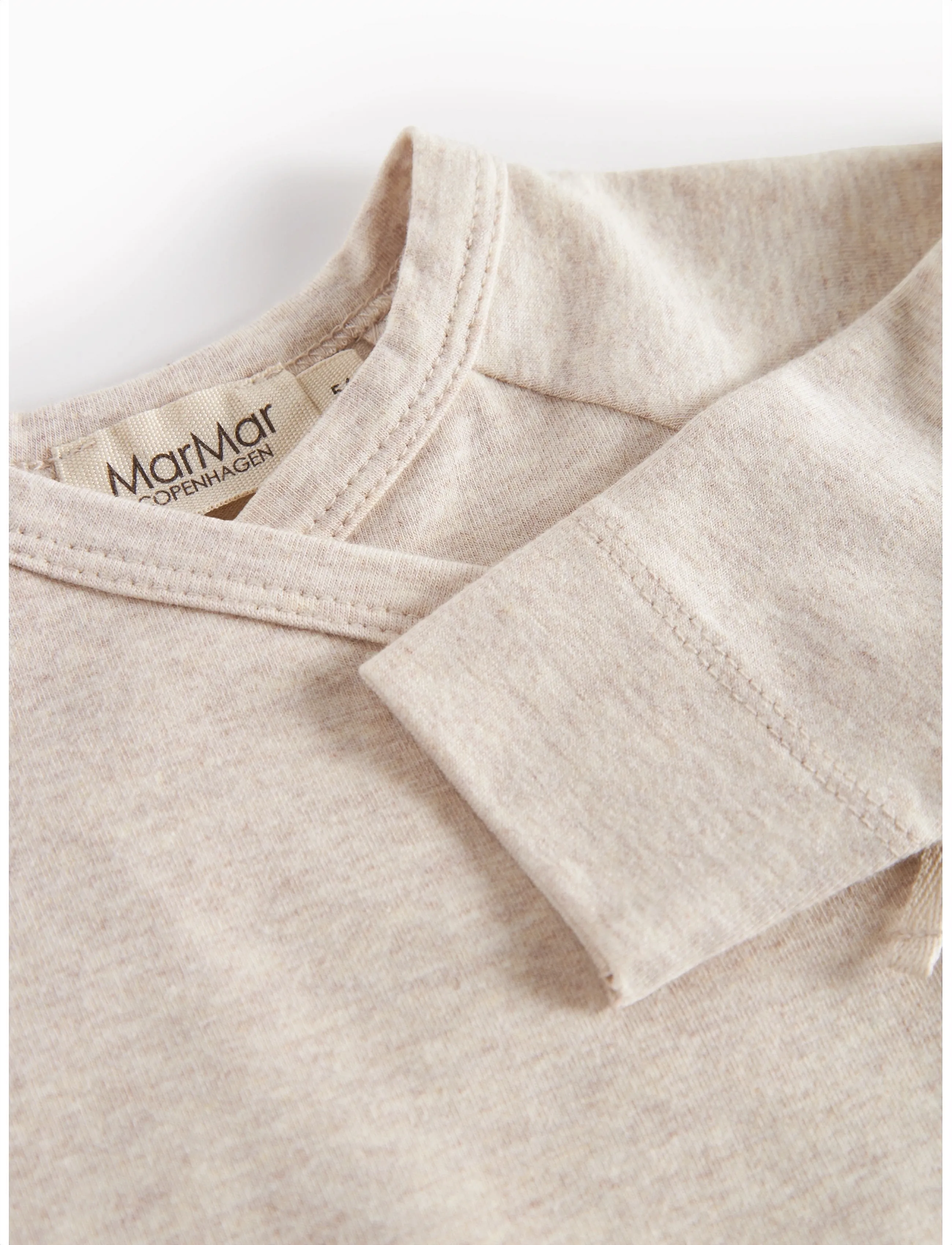 MarMar Copenhagen - Tut Wrap LS - t-krekli ar garām piedurknēm - light beige mel. - 2