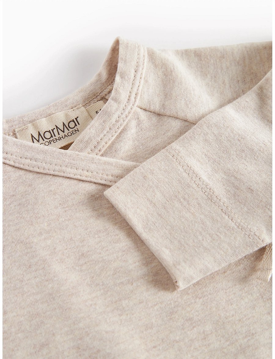 MarMar Copenhagen - Tut Wrap LS - långärmade t-shirts - light beige mel. - 2