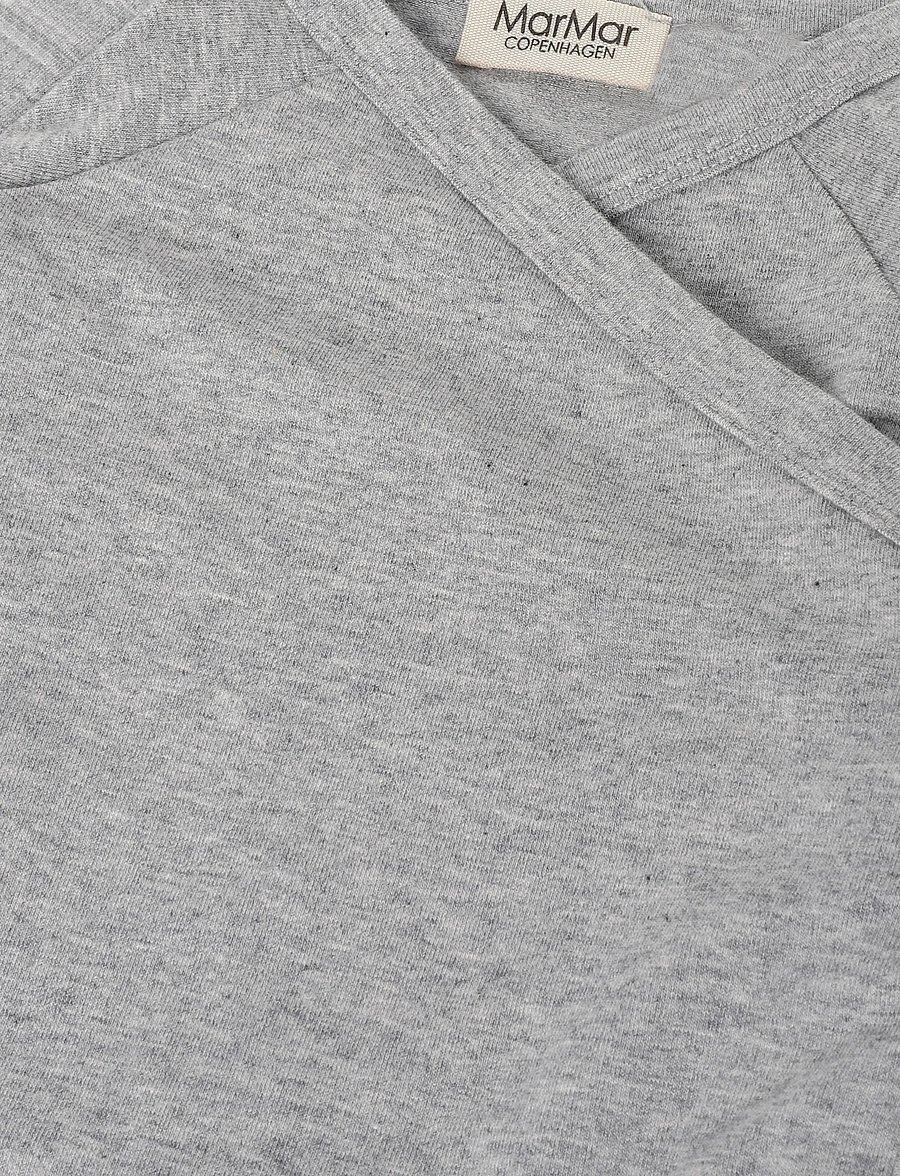 MarMar Copenhagen - Tut Wrap LS - långärmade t-shirts - light grey melange - 2