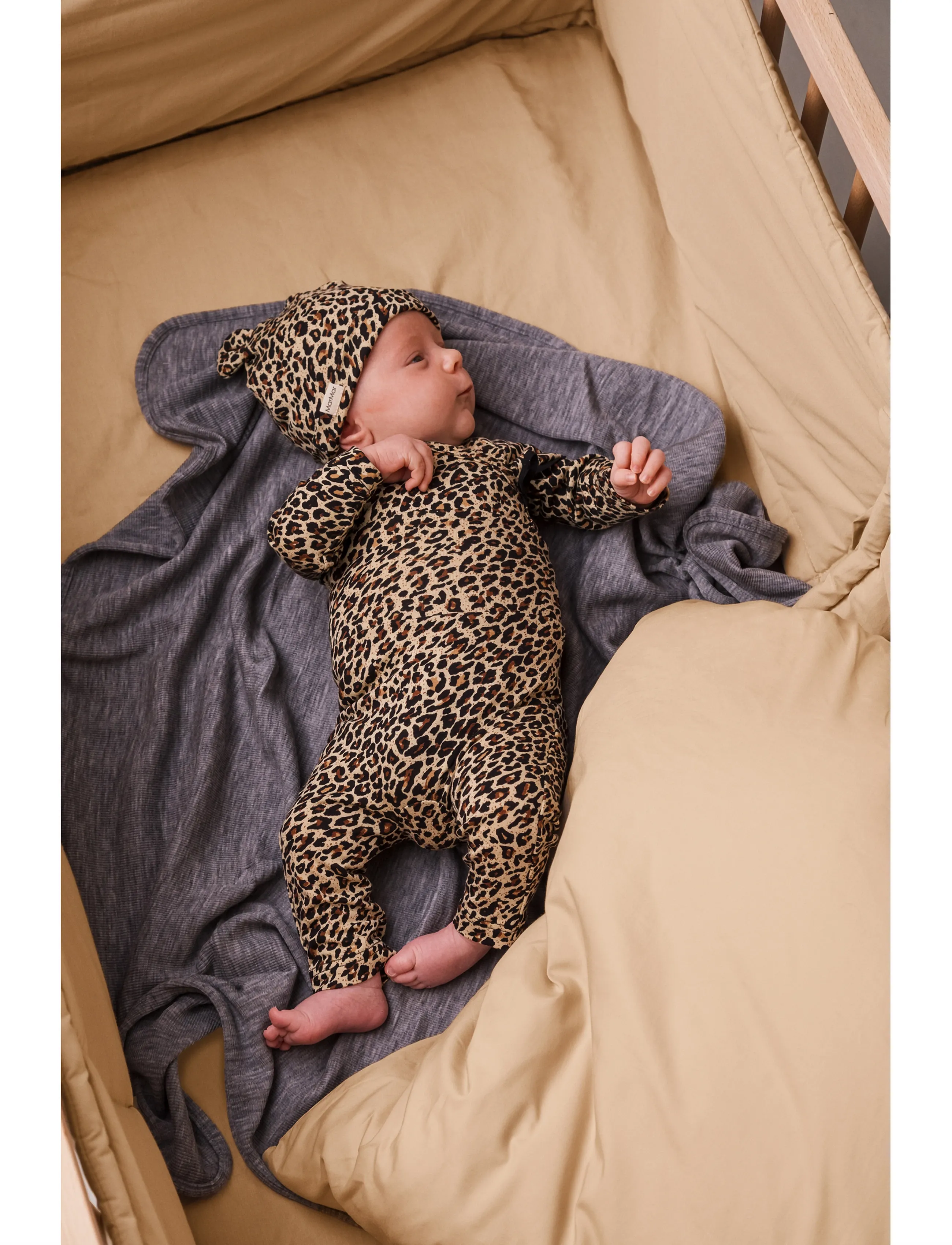 MarMar Copenhagen - Leo Aiko Ear - baby hats - brown leo - 3