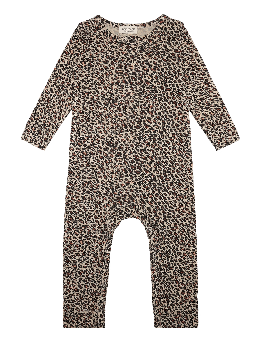 MarMar Copenhagen - Leo Suit - långärmade bodysuits - brown leo - 1