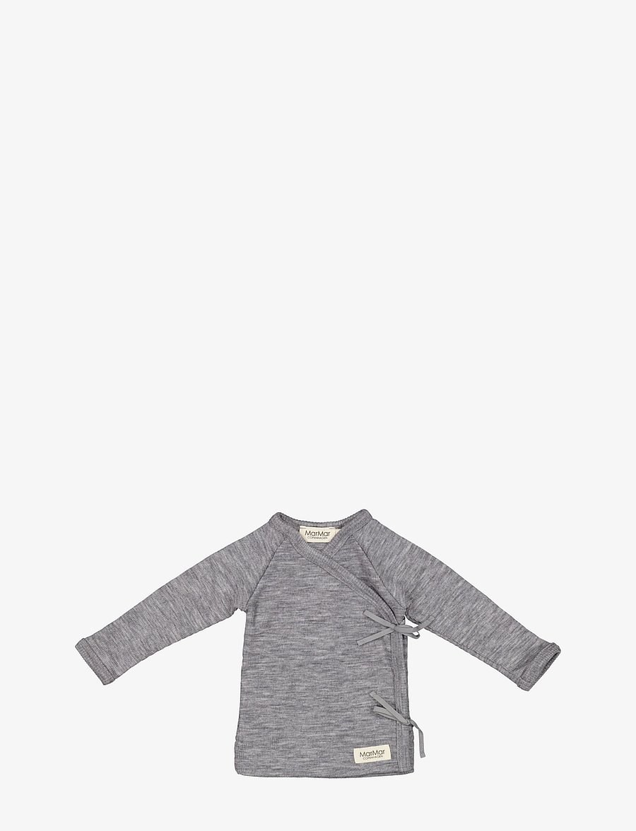 MarMar Copenhagen - Tut Wrap LS - pikkade varrukatega t-särgid - grey melange - 0